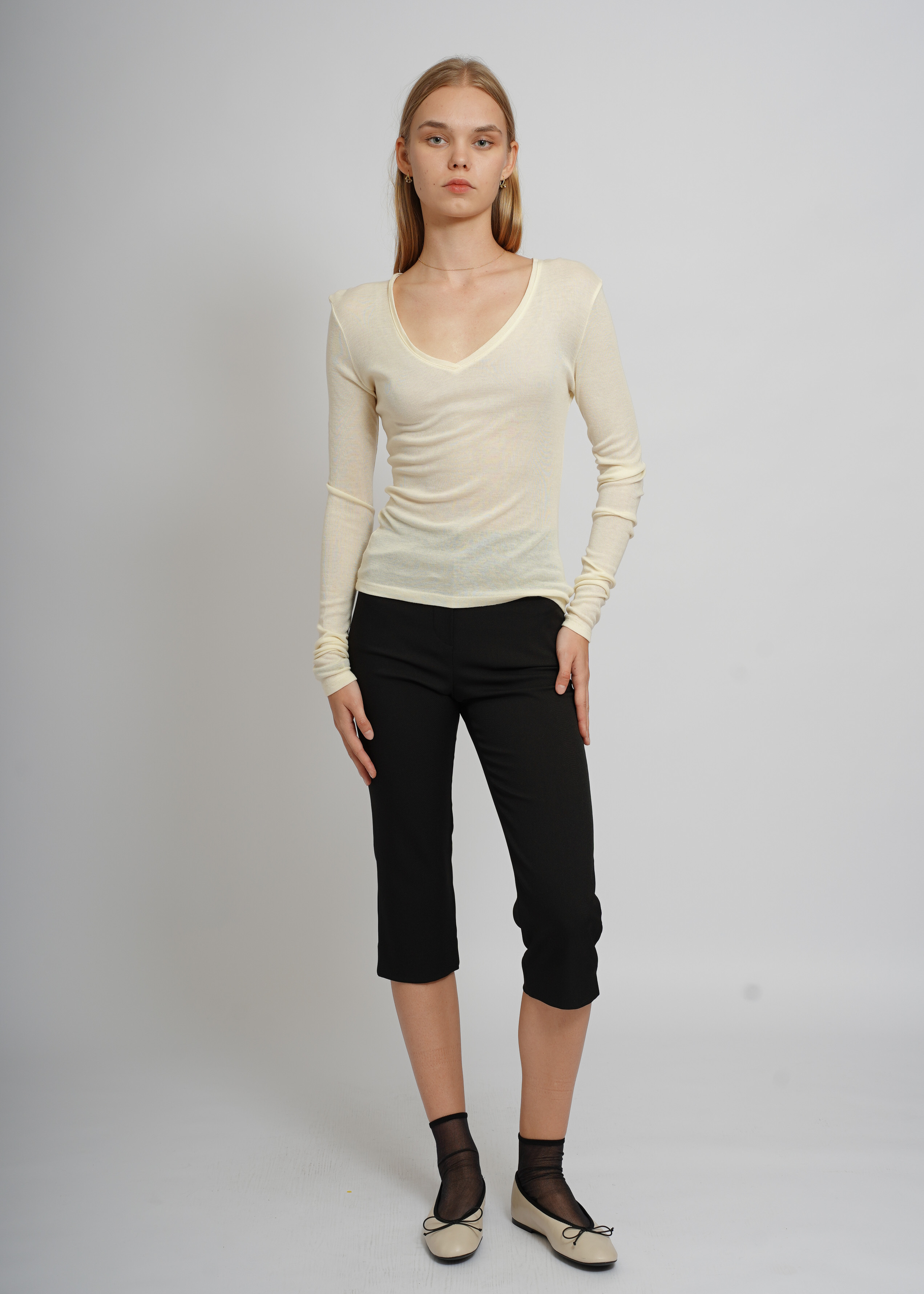 Slim V-Neck Top