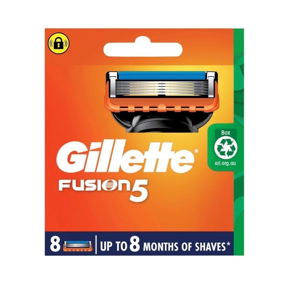 FUSION 5 剃鬚刀頭 8片替換裝 #適用於所有吉列 Fusion5 刮鬍刀 (平行進口)