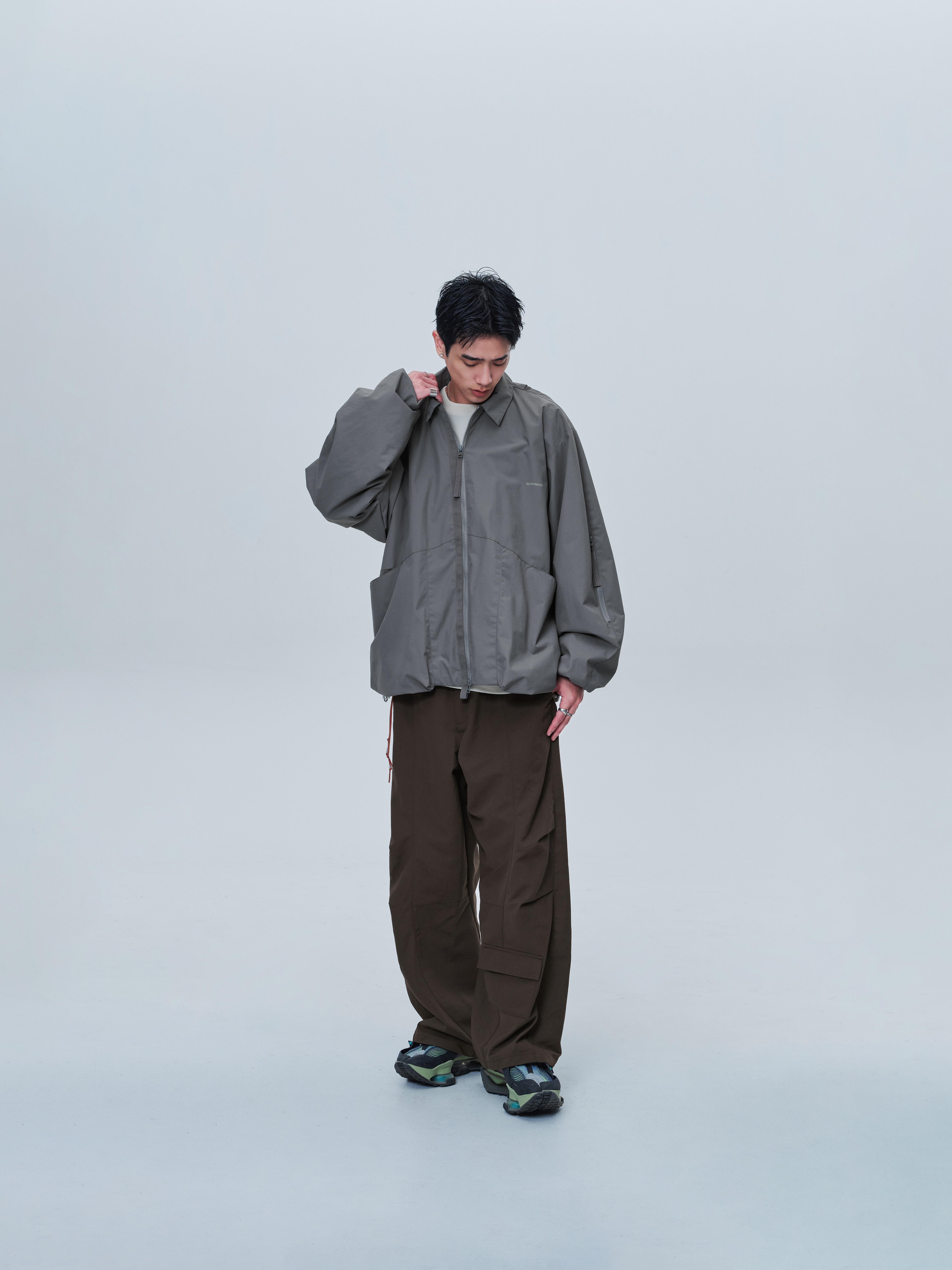 GOOPiMADE PC-01X 簡約教練外套 - D-Gray