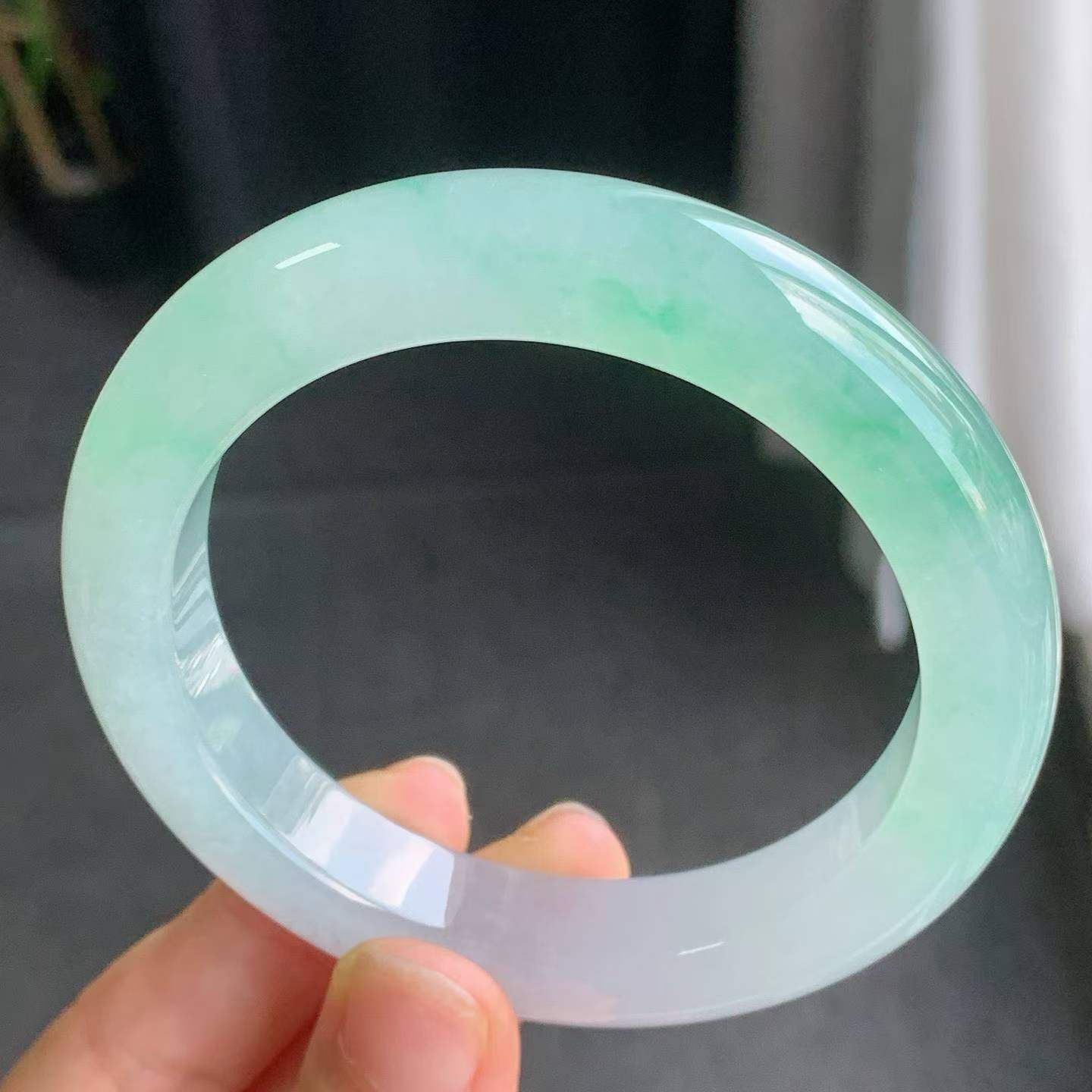 冰綠晴色翡翠手鐲,天然翡翠A玉, 緬甸玉, Jade, Jadeite
