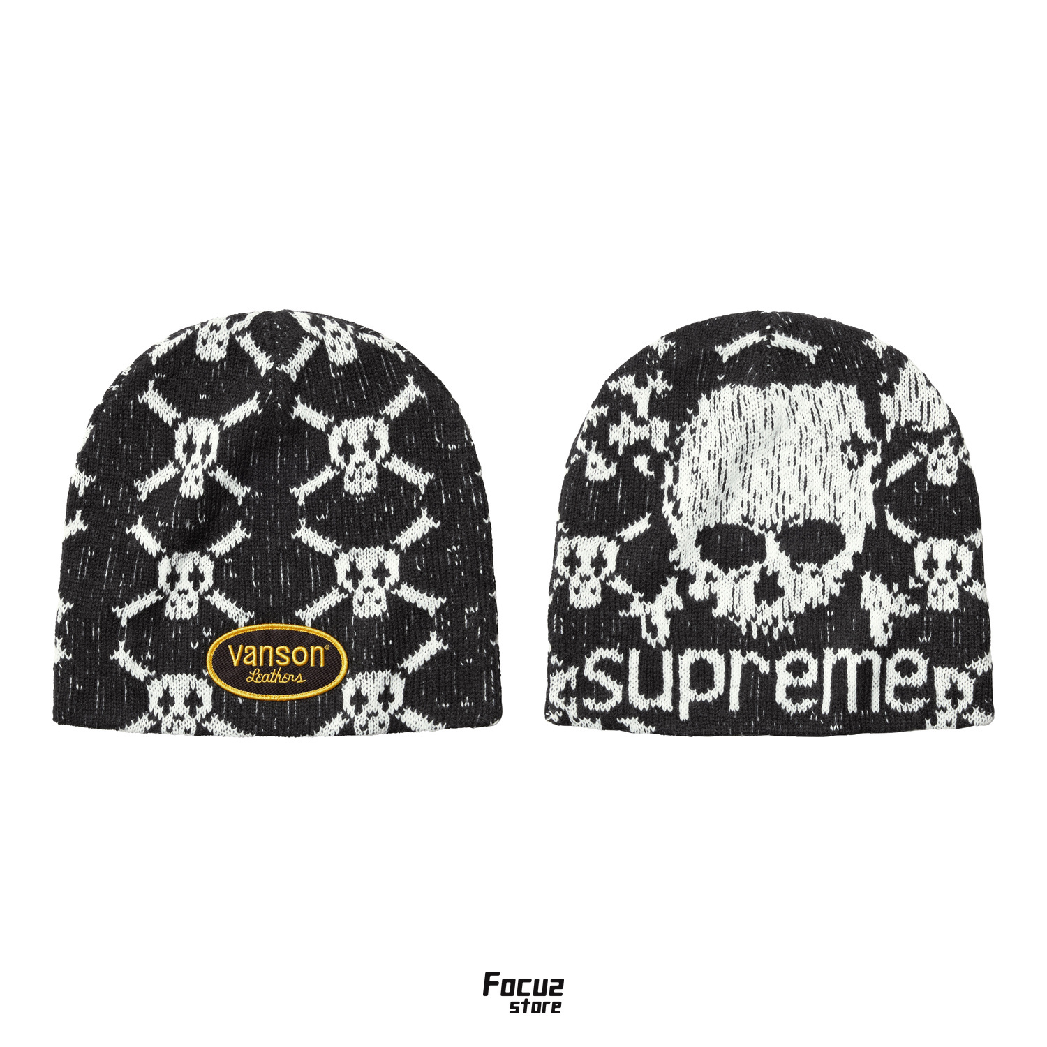 【Focus Store】現貨 Supreme FW26 Vanson Skull Beanie 骷髏毛帽 兩色