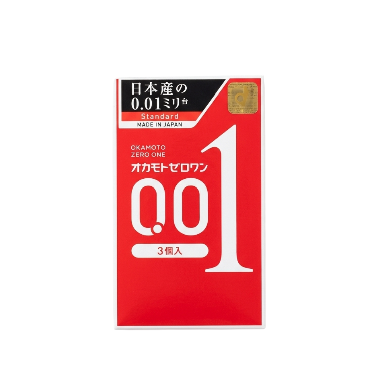 岡本 Okamoto 0.01 至薄水性聚氨酯安全套 3個入