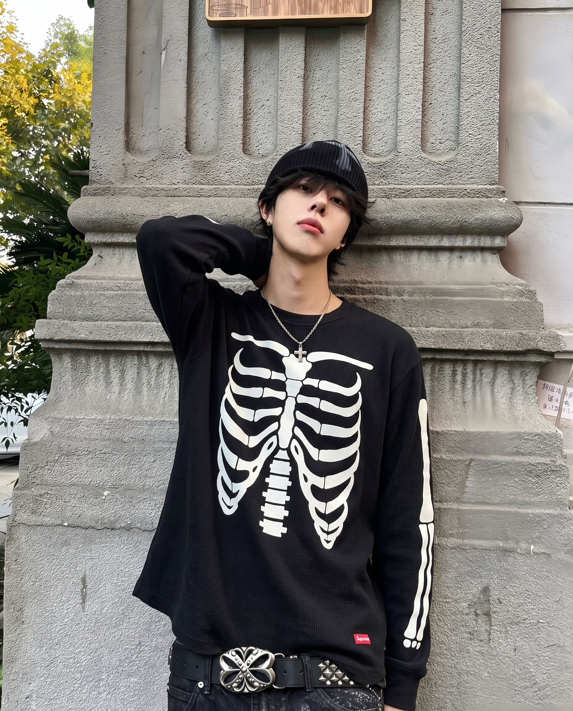 Supreme 25FW x Hanes Bones Thermal Crew 華夫格 骨頭 長袖 一件裝 兩色