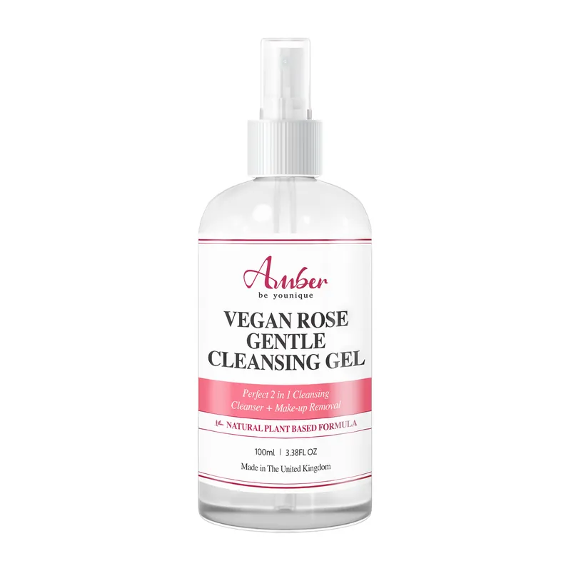 GF016 Amber Vegan rose gentle cleansing gel 瑰溫和潔面卸妝啫喱100ml Exp.2027/7/15