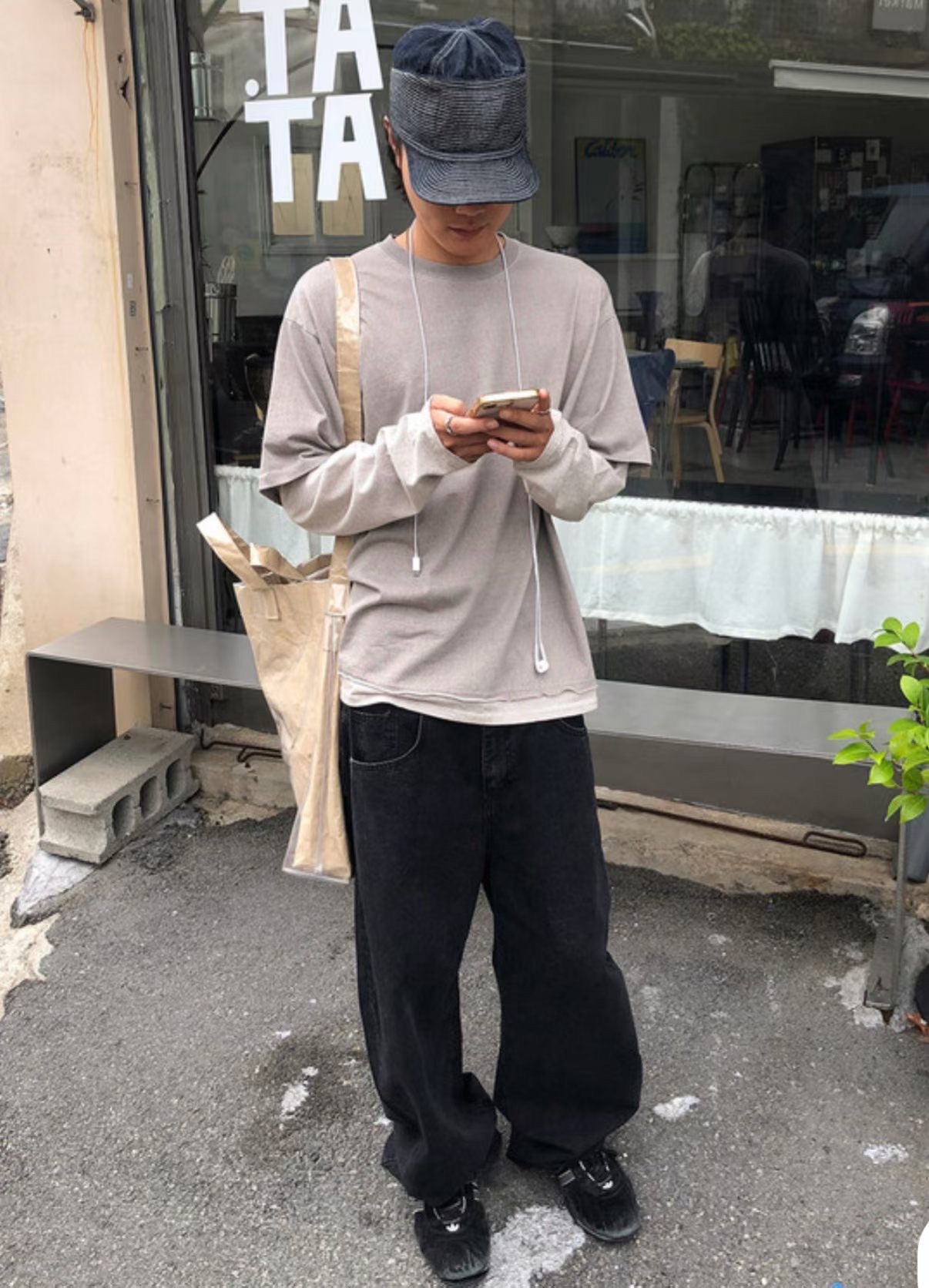 K10  水洗假兩件薄Tee