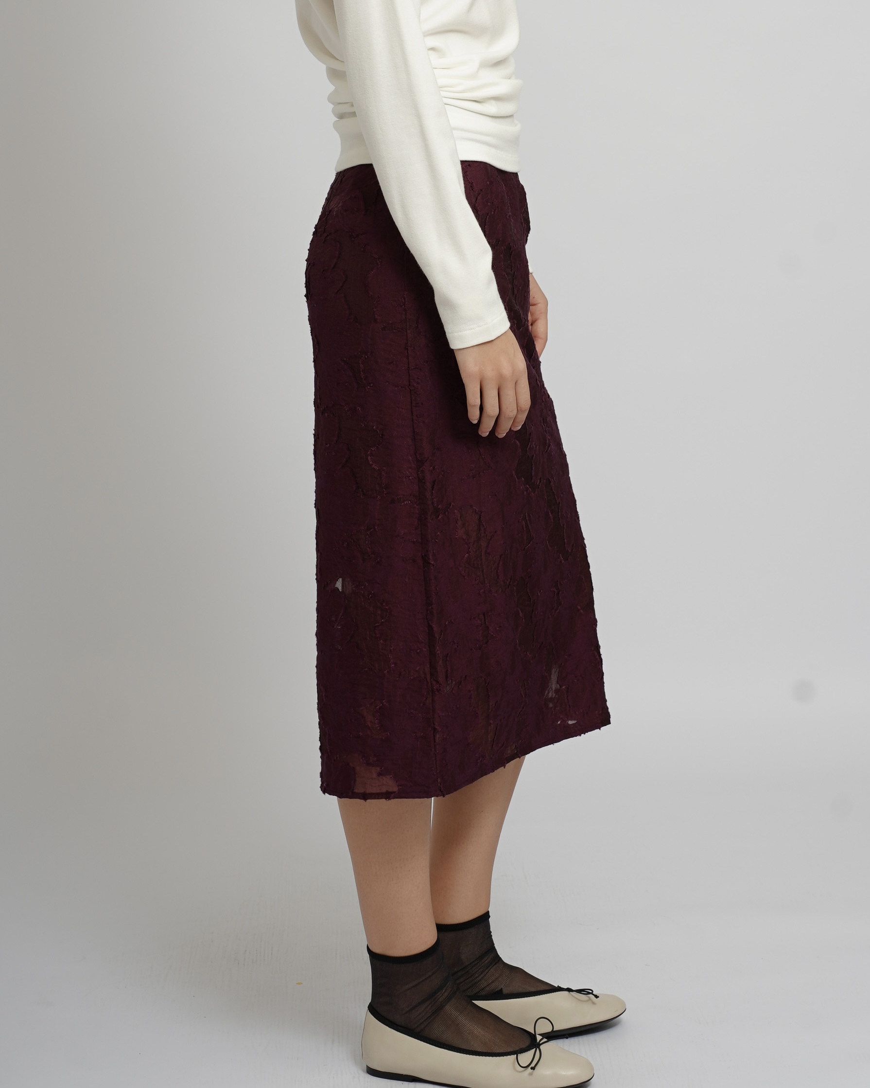 Purple Floral Skirt