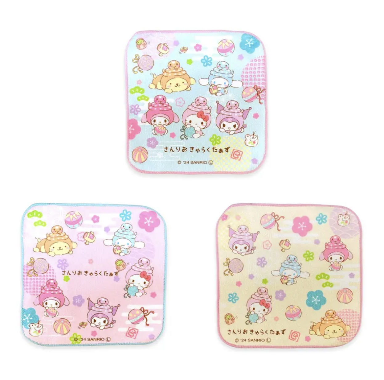 Sanrio 蛇年生肖小手巾3枚組