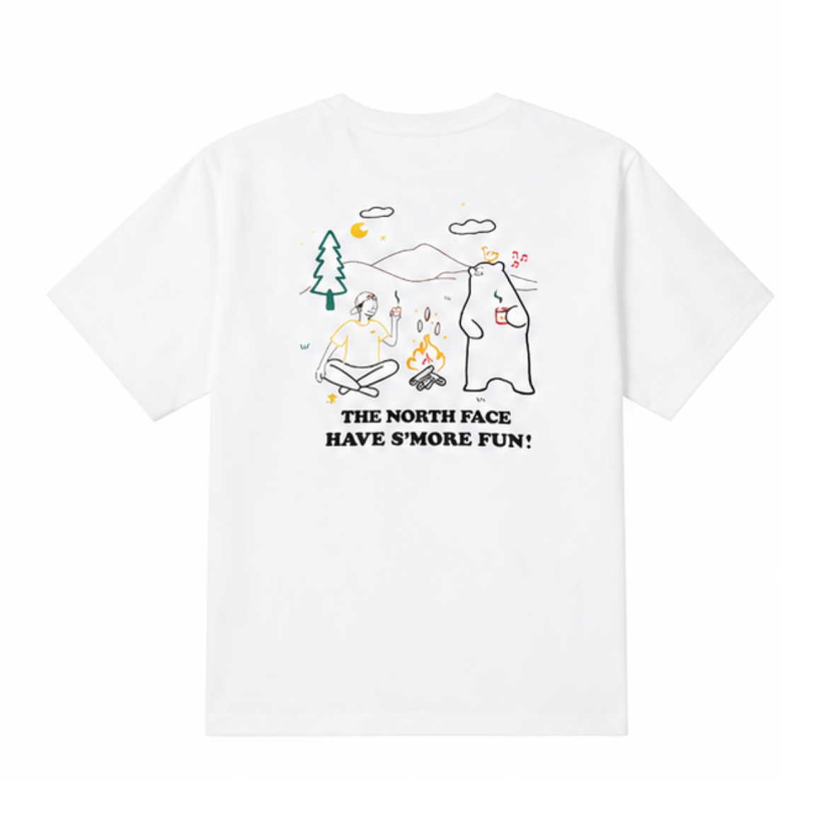 -(E2e01)-THE NORTH FACE U RLX SUMMER CAMP S/S/ TEE GRAPHIC 夏天 露營 短T -NF0A8DBV白(FN4)