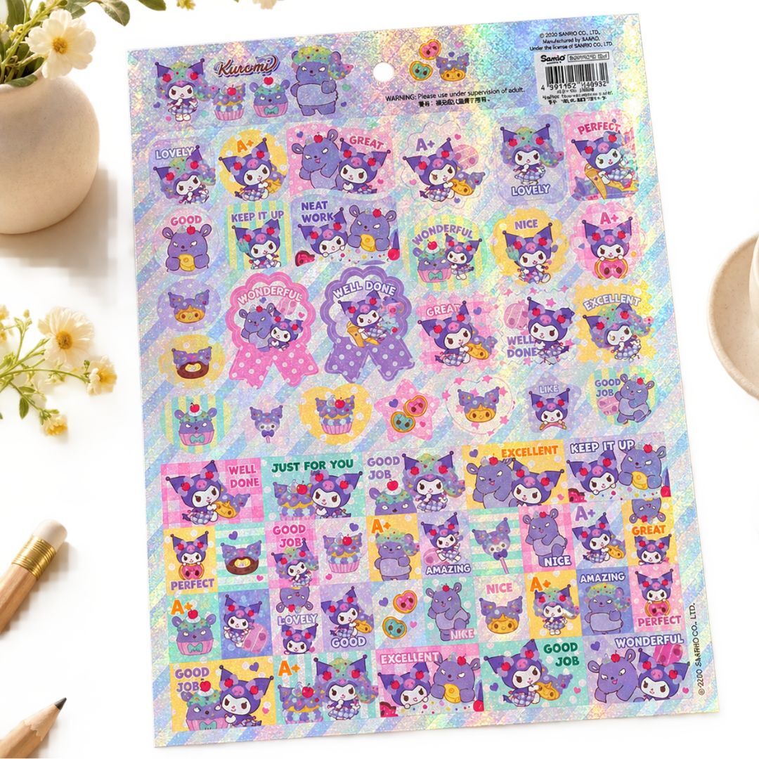 Kuromi sanrio Laser Paper Sticker