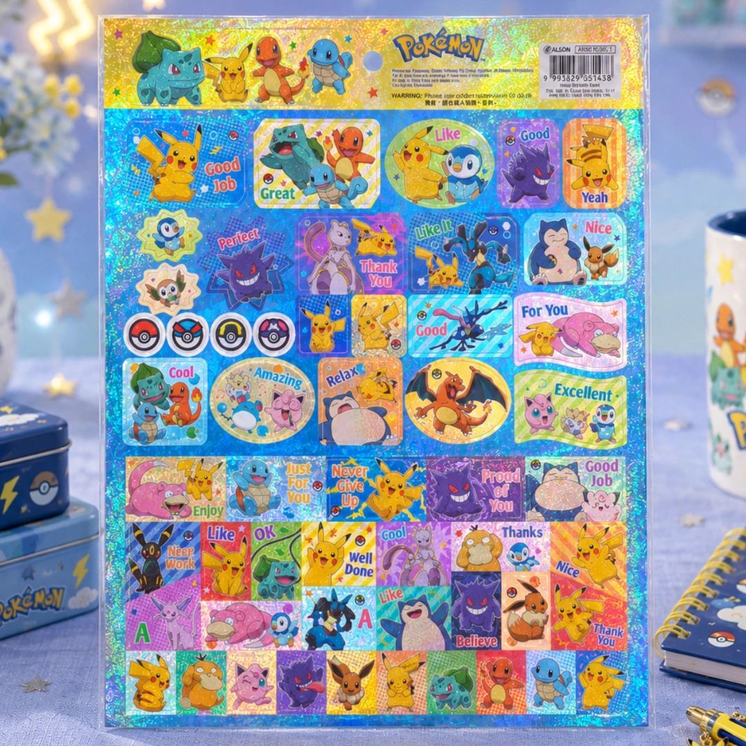 Pokemon Laser Paper Sticker
