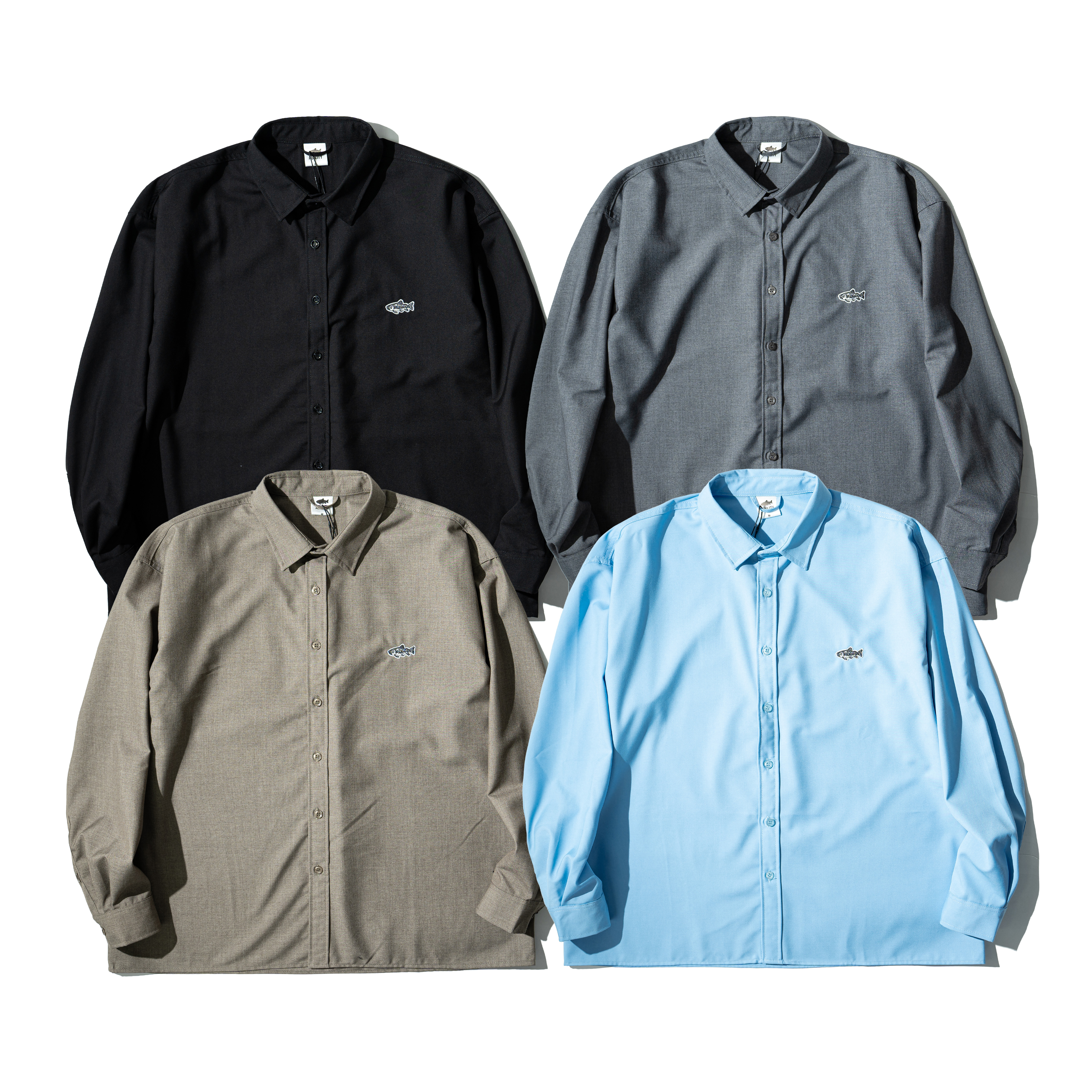 AGILITY Wrinkle Free Embroidery LS Shirt 小鮭魚 抗皺 長袖襯衫 [SH-N01]