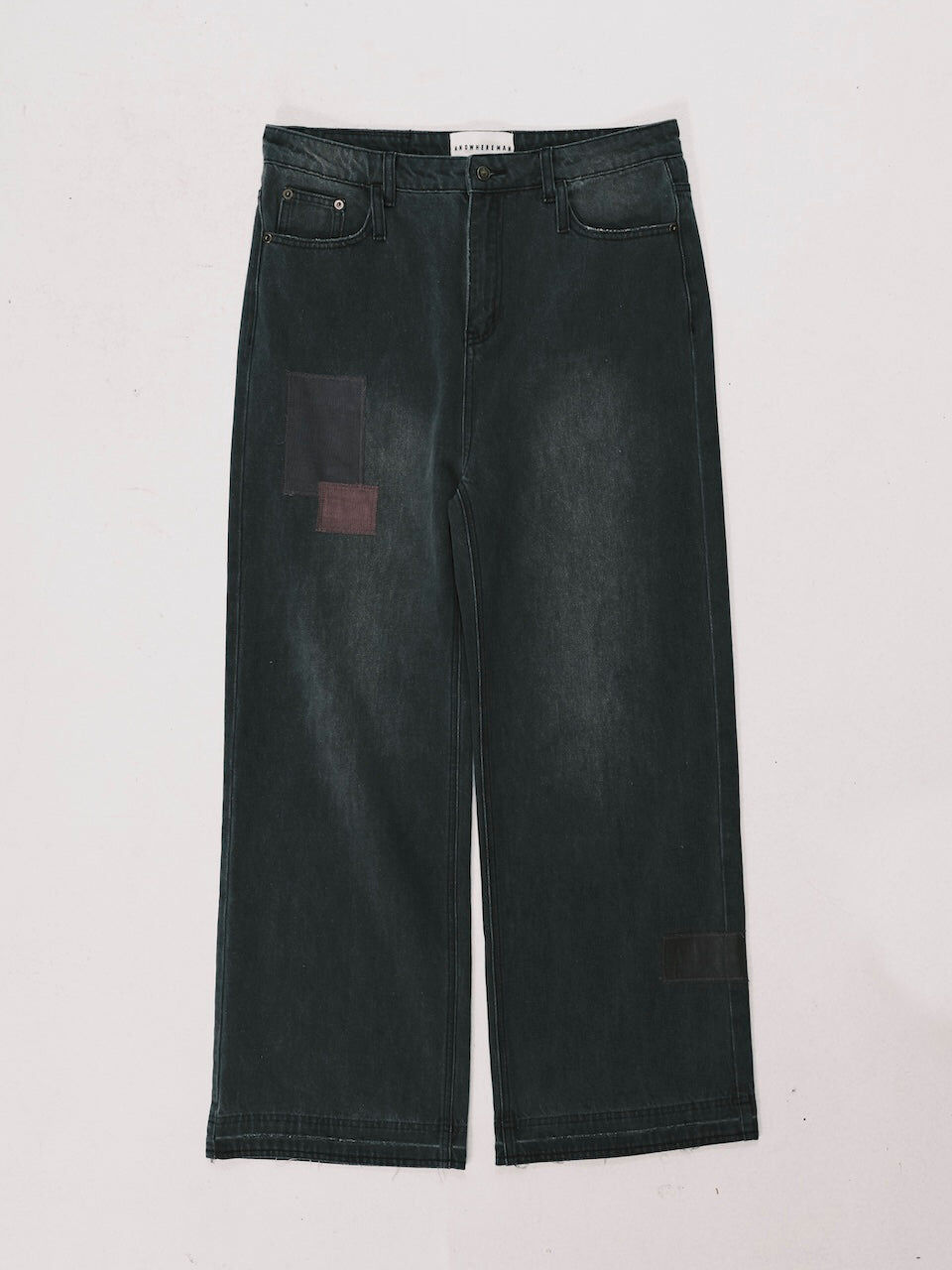 ANOWHEREMAN｜Patchwork Relaxed Jeans (Dark Grey)