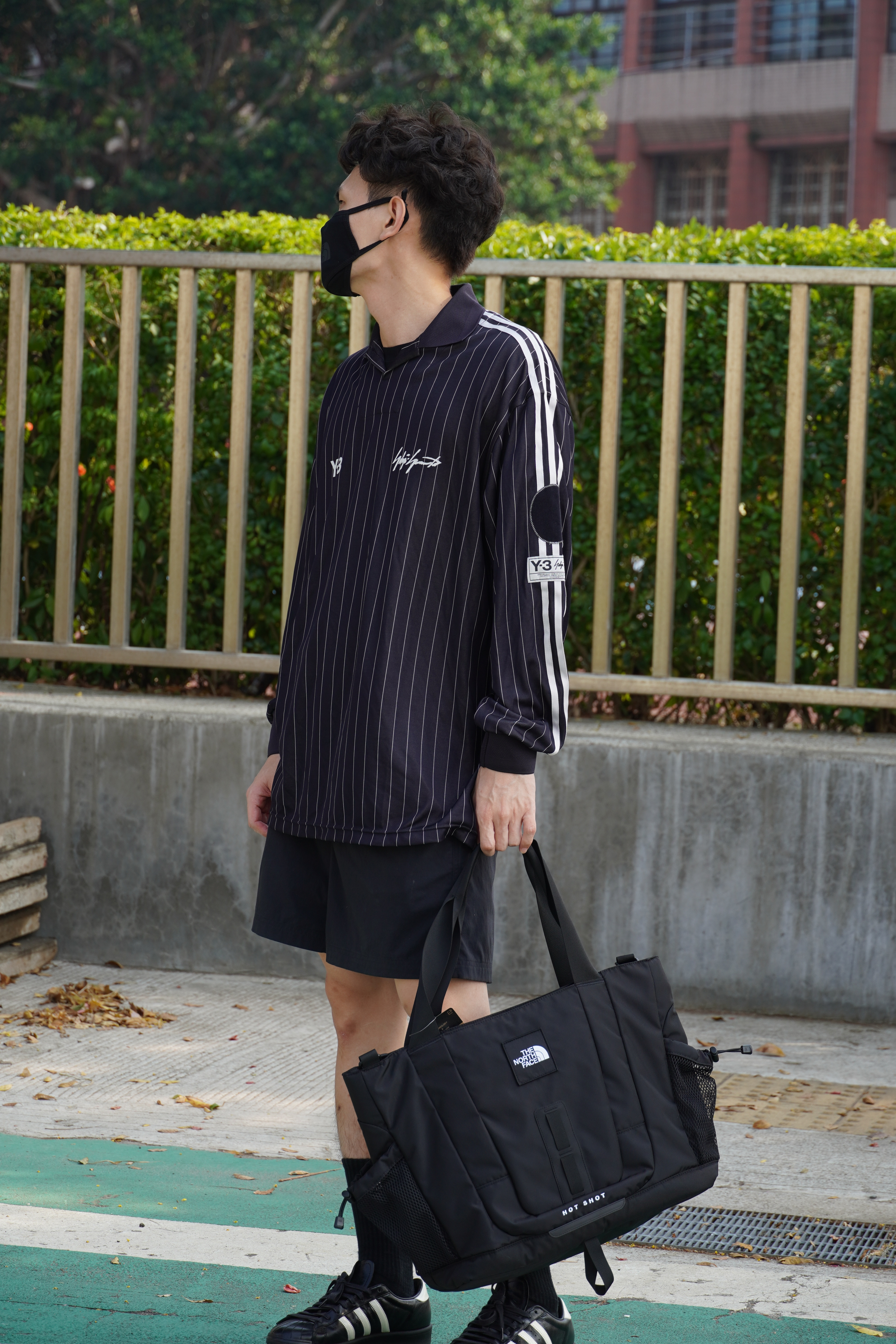 【代購】席丹  ZIDANE Y-3 EL5 Football Longsleeve  Black｜條紋字母長袖足球衣｜男女同款  KS7574