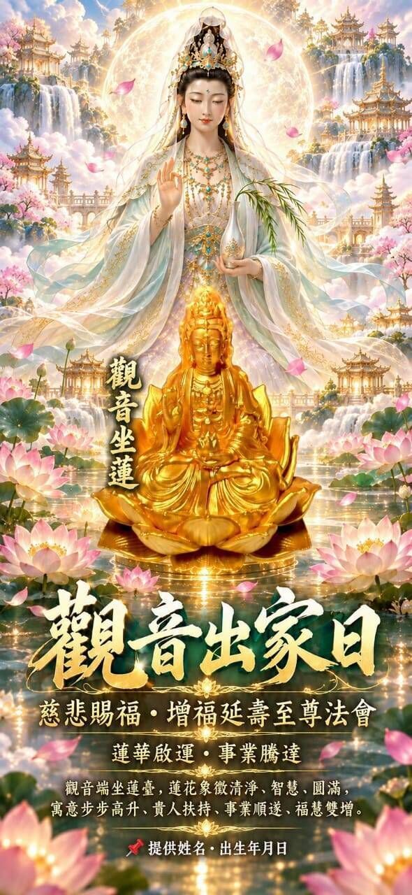 觀音出家日・慈悲賜福增福延壽至尊法會 10/28