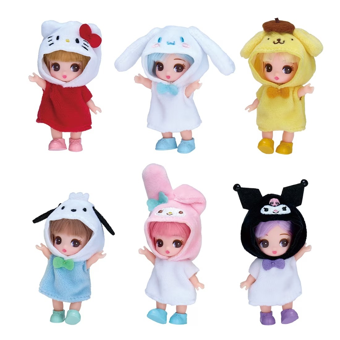 Takara Tomy Licca Petit Licca Sanrio Characters Collection (Full set of 6)
