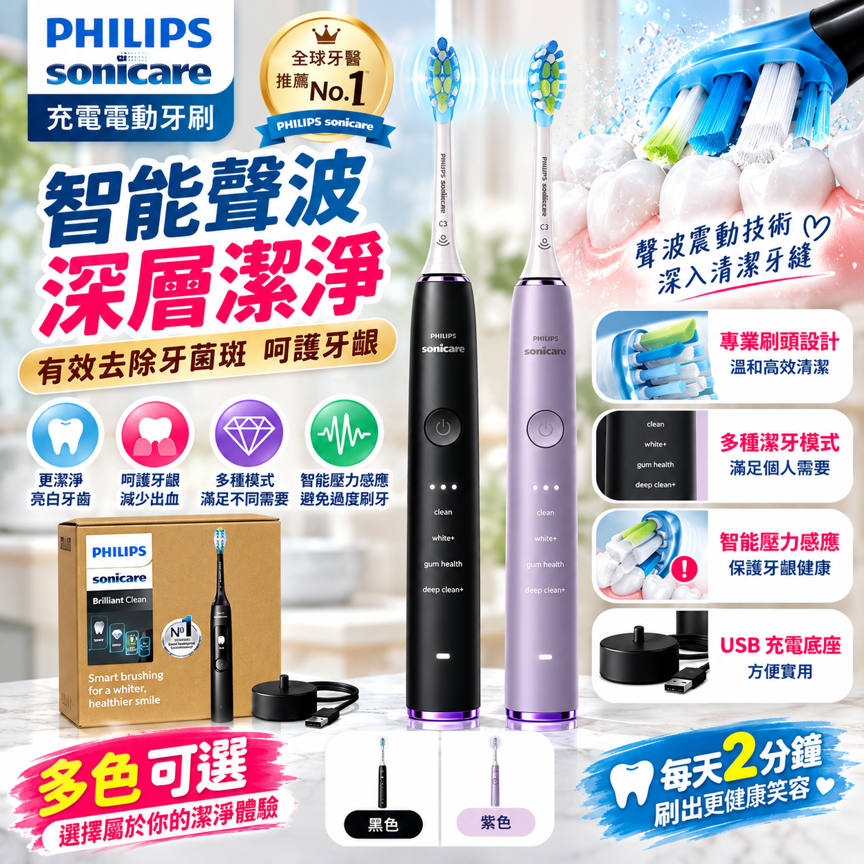 【預購】Philips Sonicare LX102182 充電電動牙刷
