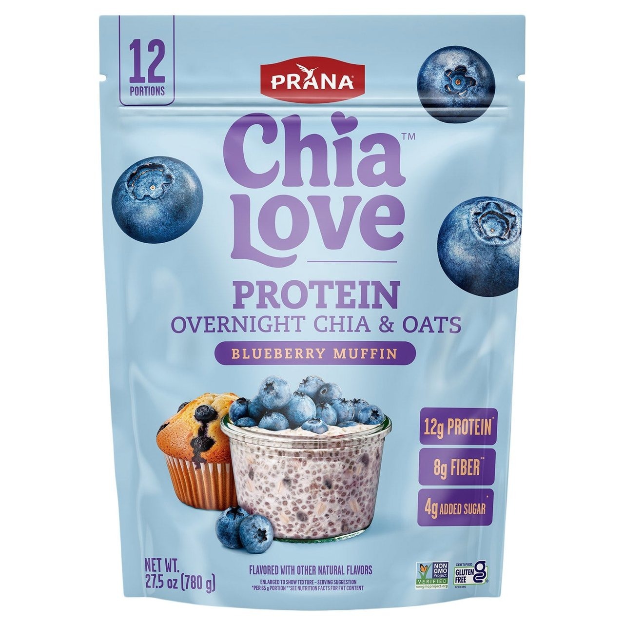【預購】Prana Chia Love LX102280 Blueberry Muffin 奇亞籽燕麥(27.5 oz)