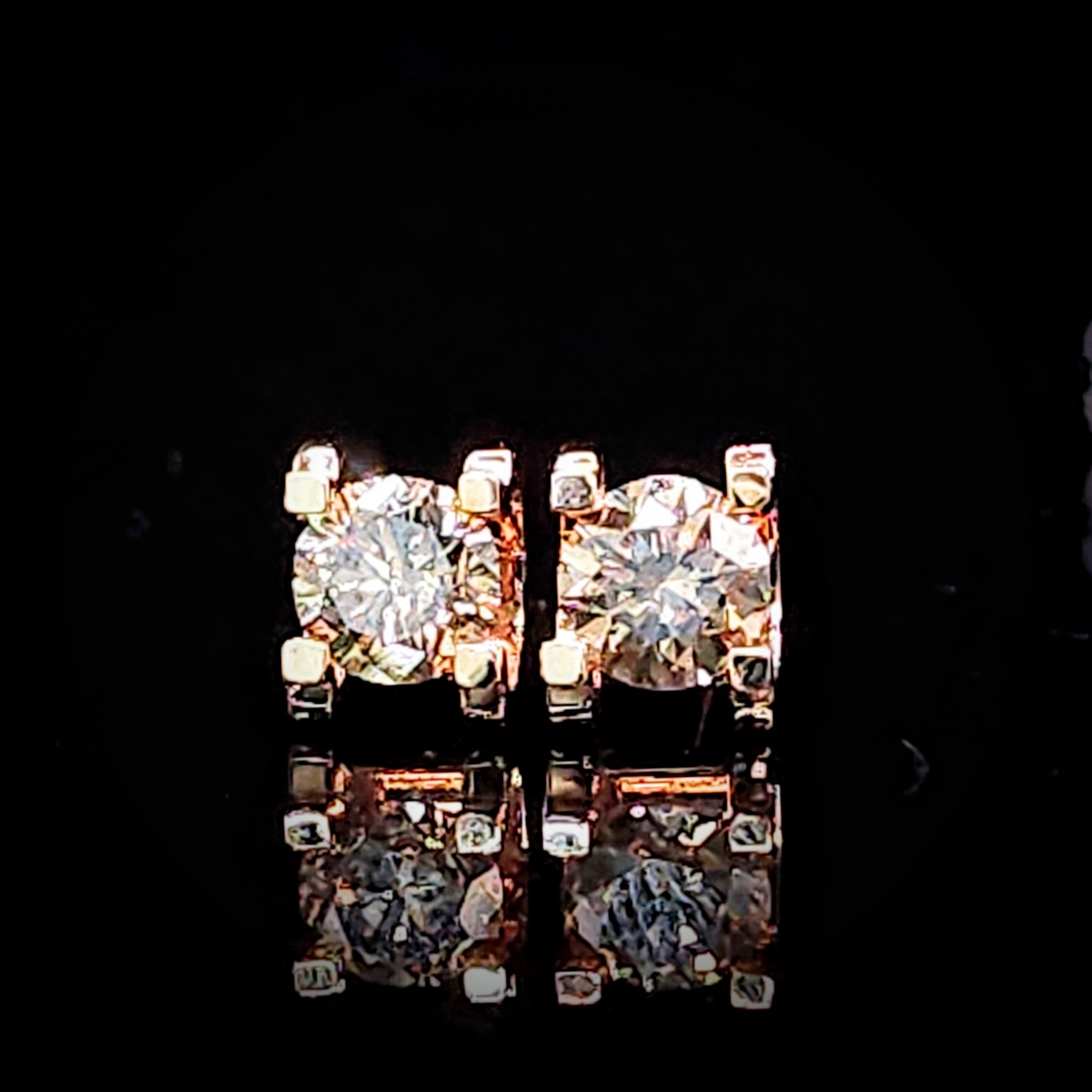 18K Rose Gold 1.18ct Diamond Earrings