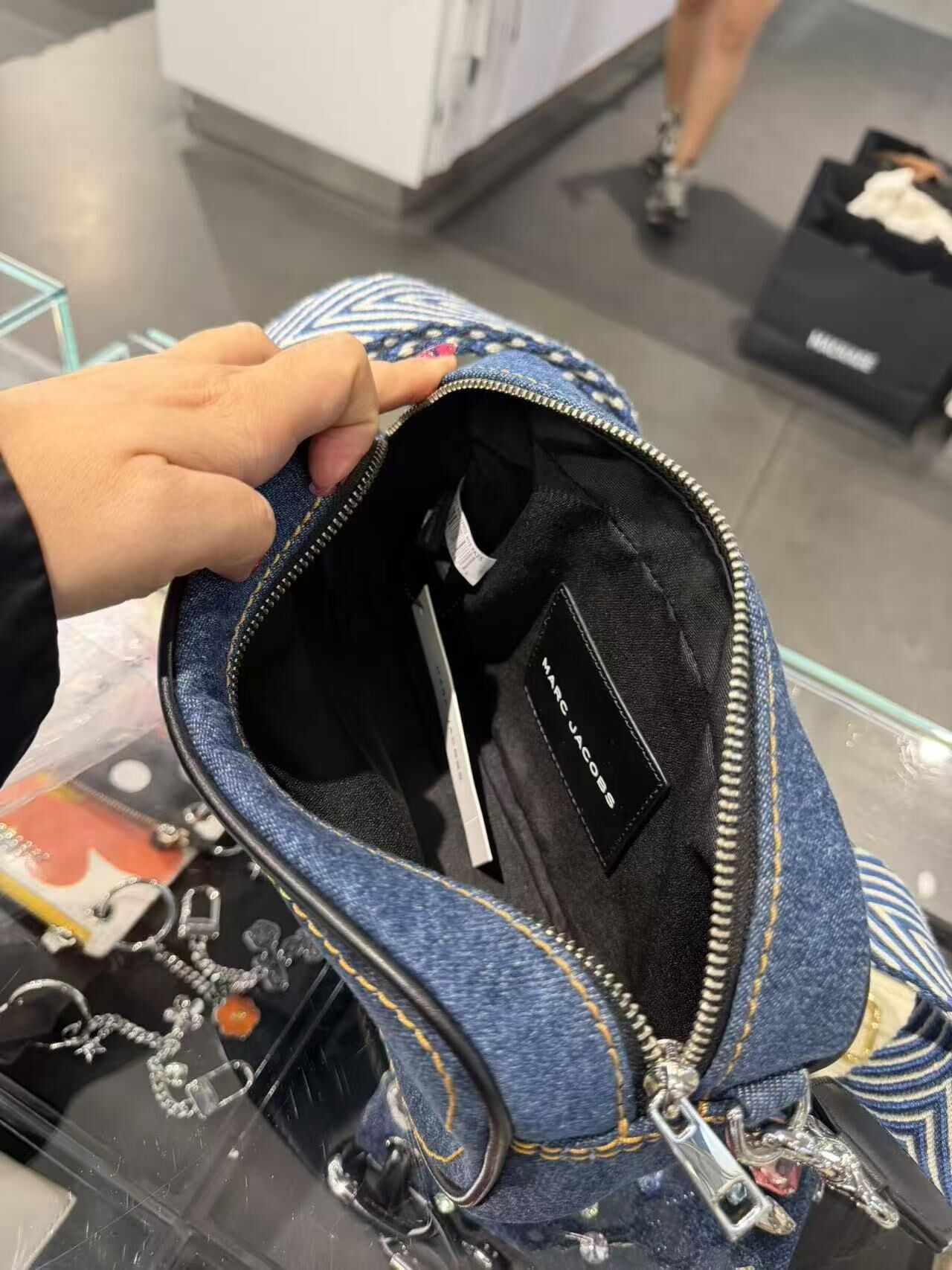 【直播】Marc Jacobs LX102312 藍色牛仔斜孭包