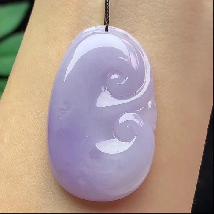 翡翠紫羅蘭如意,天然翡翠A玉, 緬甸玉, Jade, Jadeite
