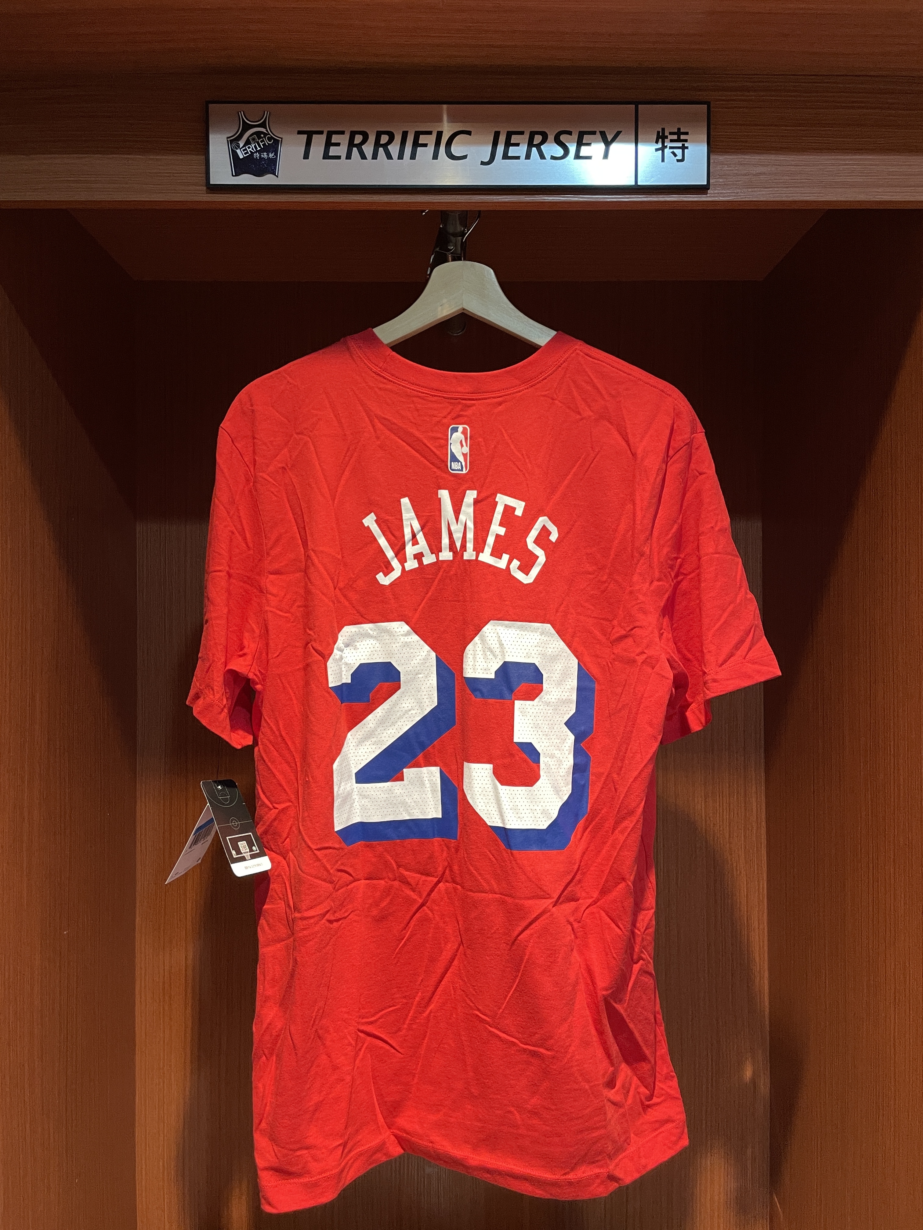 NBA短袖 LeBron James 費城七六人紅 Statement Jordan Player Name Tee 棉質 全新