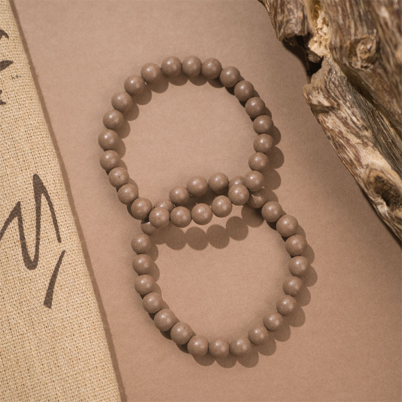 1021GZ65-GZTRIP-AGARWOOD-Black Ambergris Aromatic Bead Bracelet - 0.8 x 24 Beads (B65)