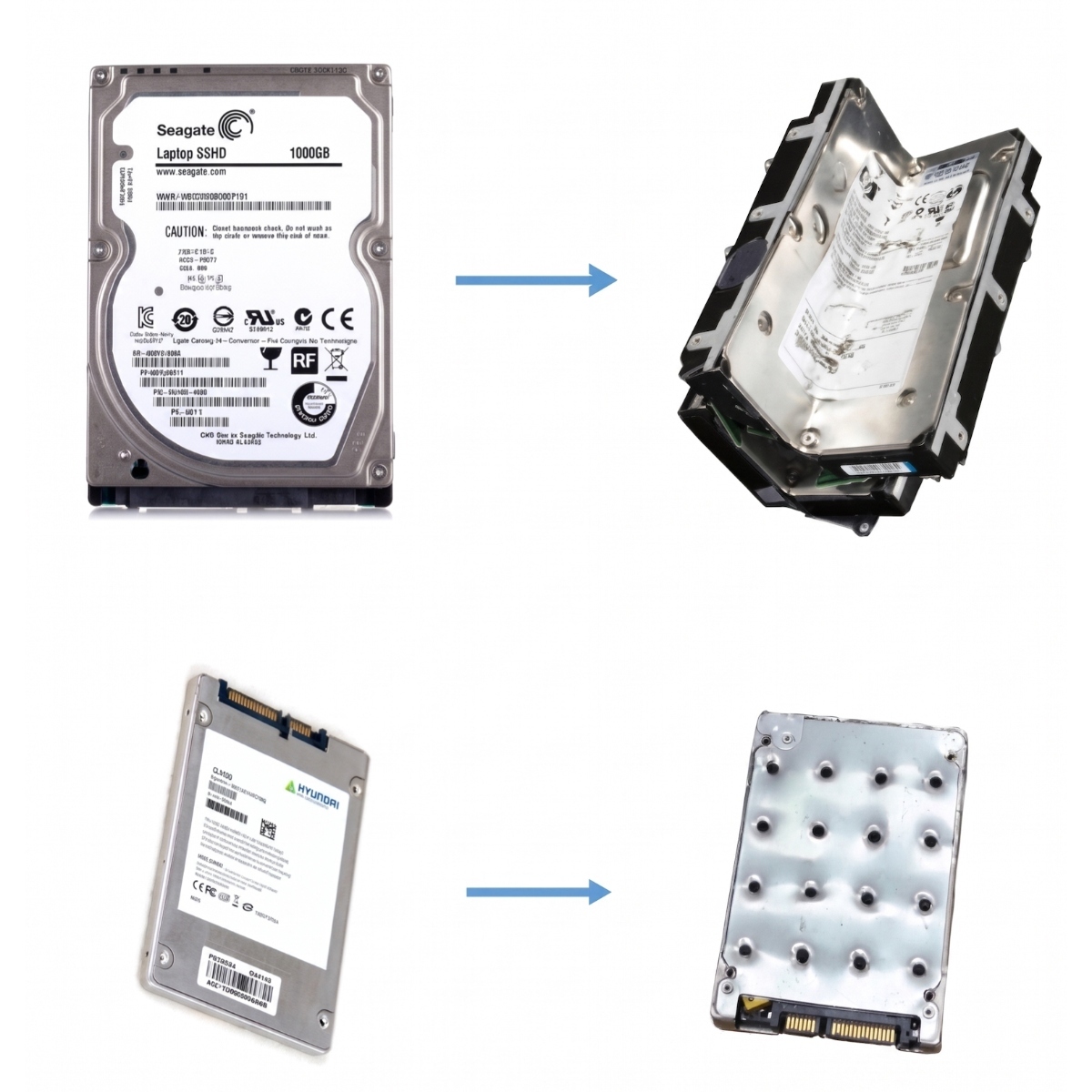 物理式數據銷毀 (包含機械硬碟HDD/固態硬碟SSD x 10)