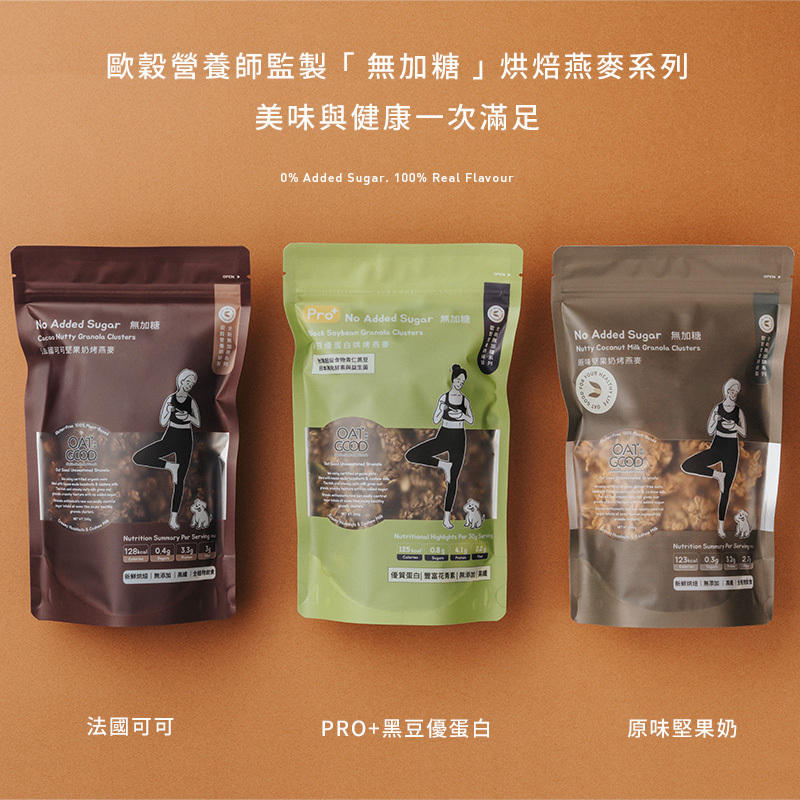 【無加糖系列】PRO+ 黑豆優蛋白烤燕麥 (黑豆/芝麻風味）