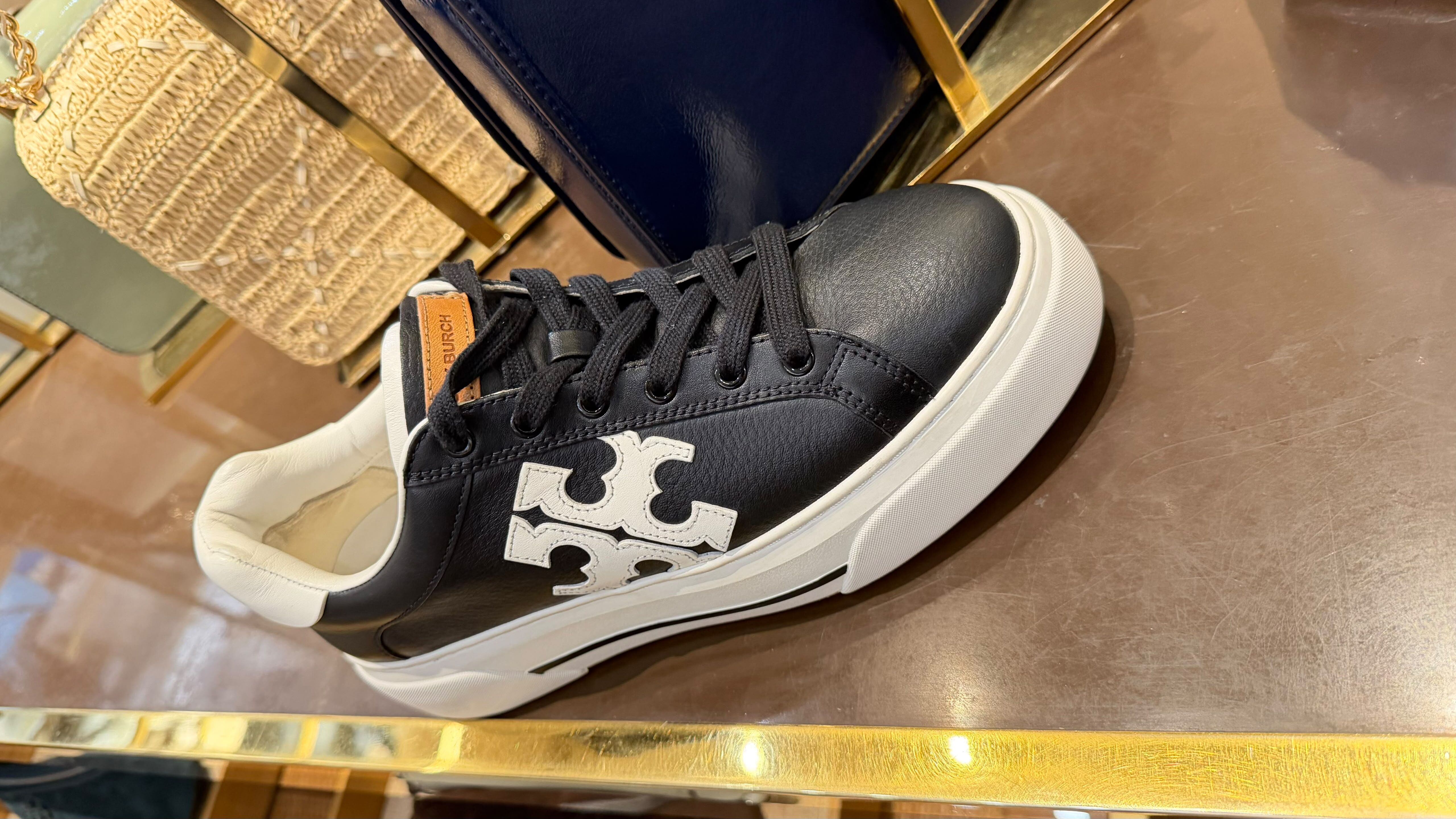 【直播】Tory Burch LX102313 拼色厚底運動鞋(黑色)