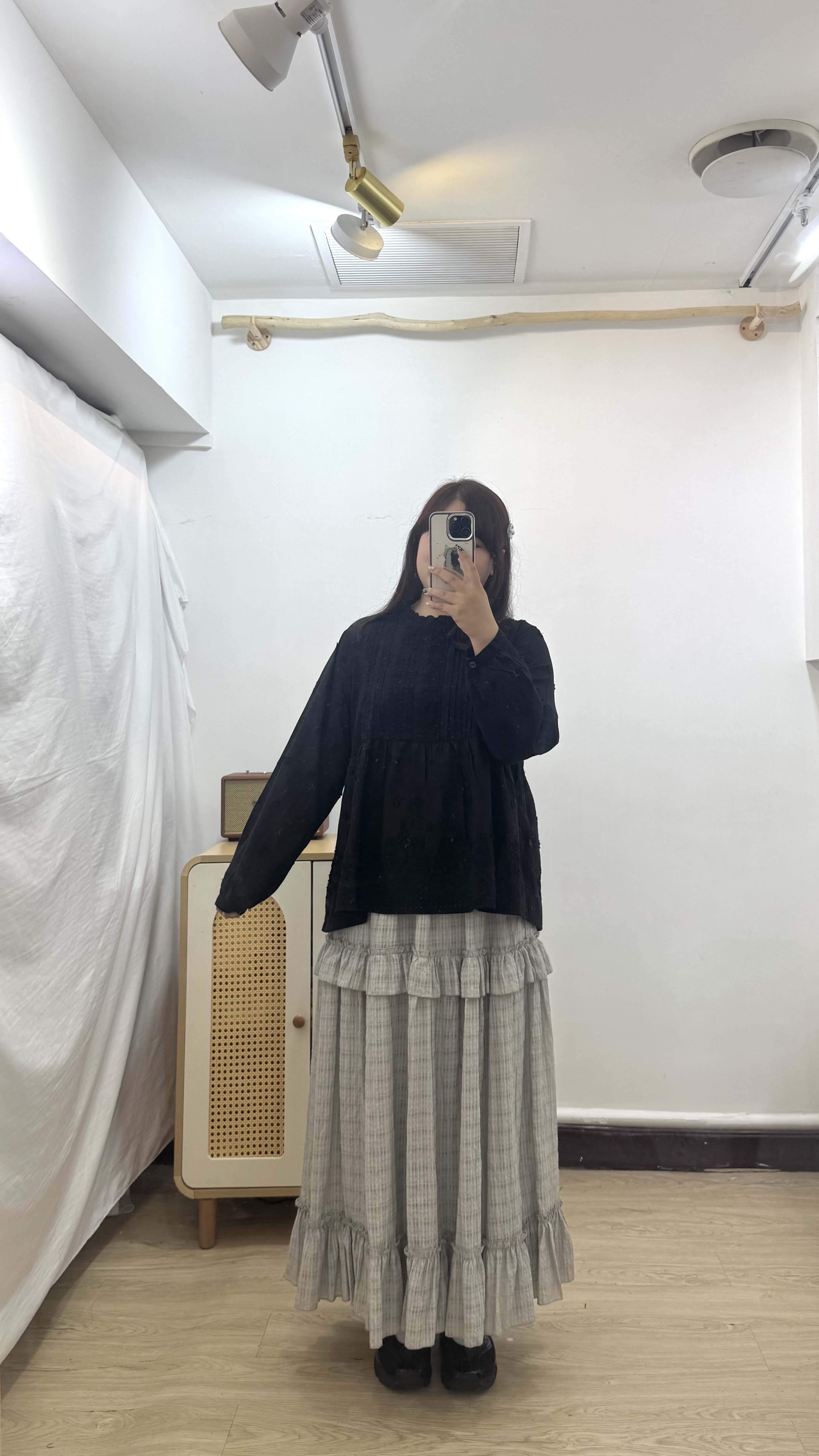 直紋花花長袖恤