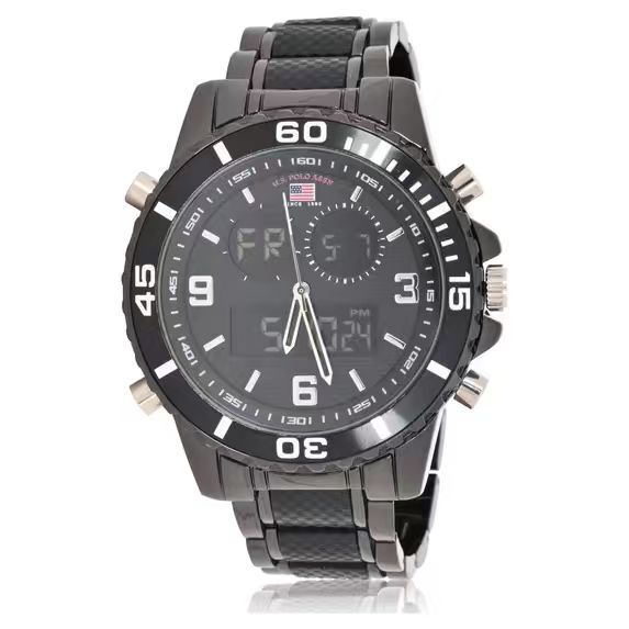 【預購】U.S. Polo Assn. N102321 男裝手錶 (黑色/機械錶帶)
