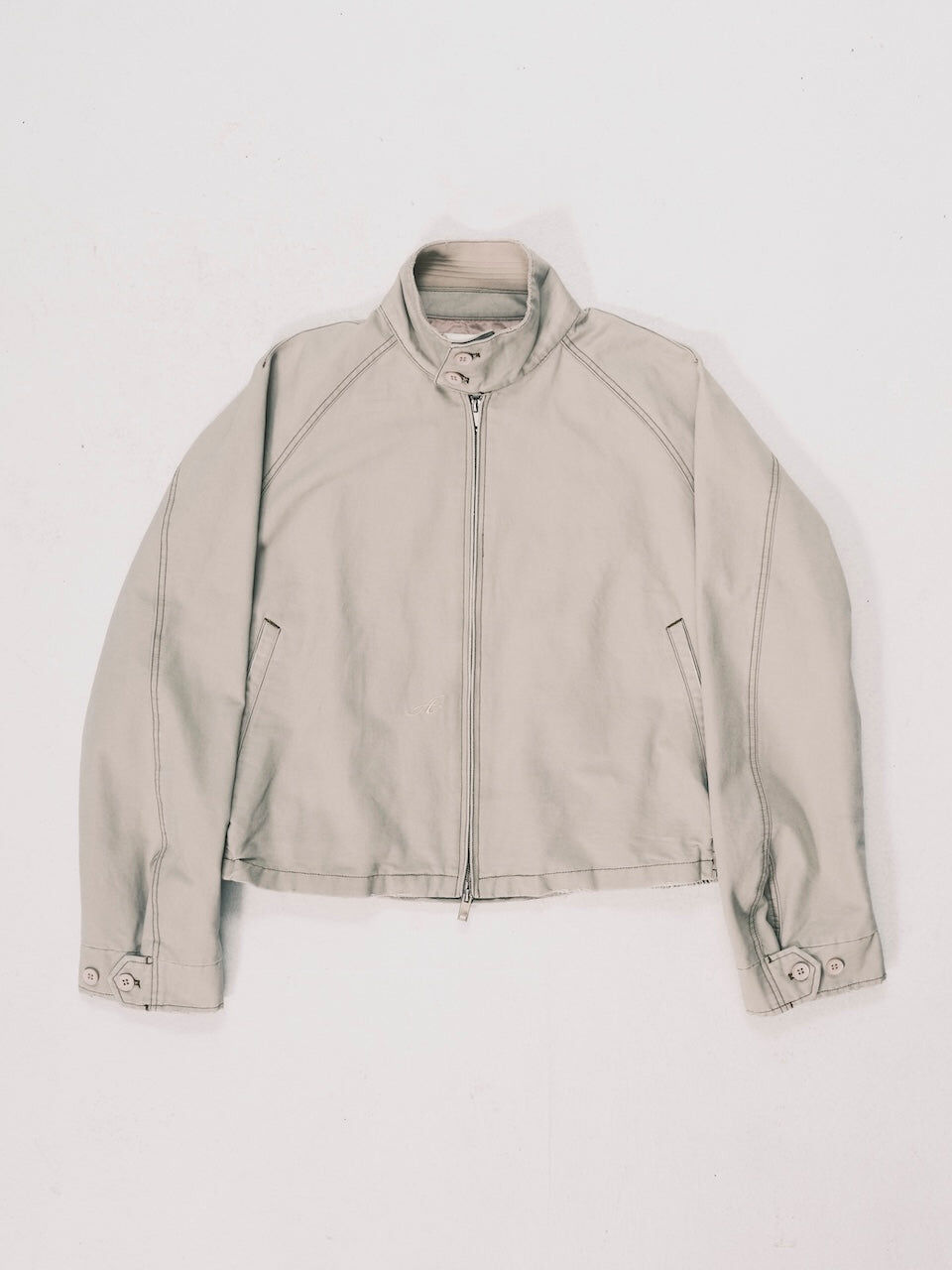ANOWHEREMAN｜Raglan Zip-Up Jacket (Beige)