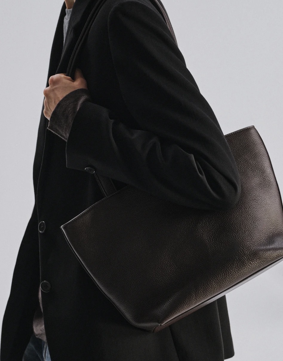 The Row Parker Bag Dark Brown 手袋 深棕色 粒面小牛皮