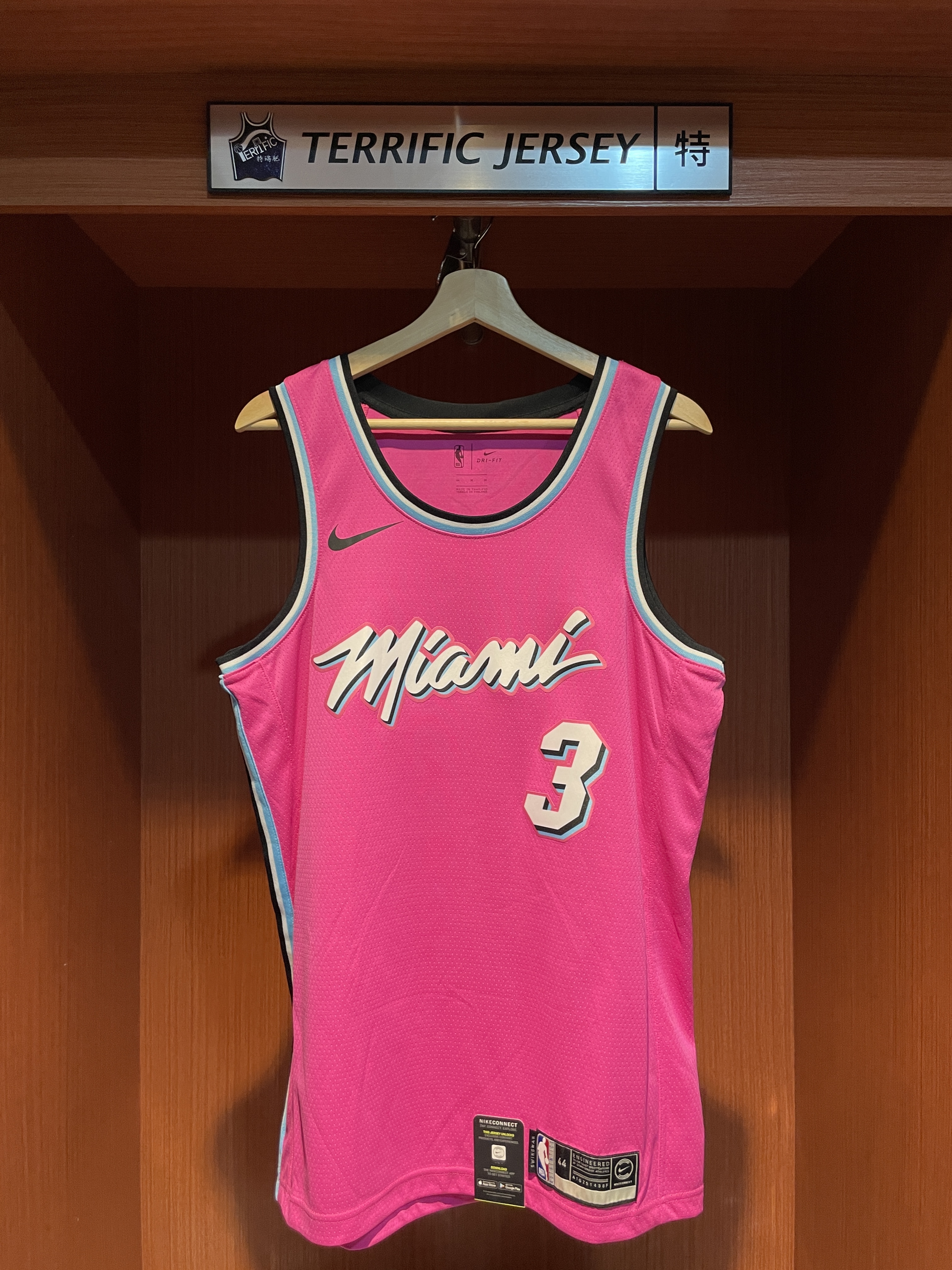 NBA球衣 Dwyane Wade 邁阿密熱火獎勵粉 18-19 Earned Nike Swingman 球迷版 熱轉印 全新