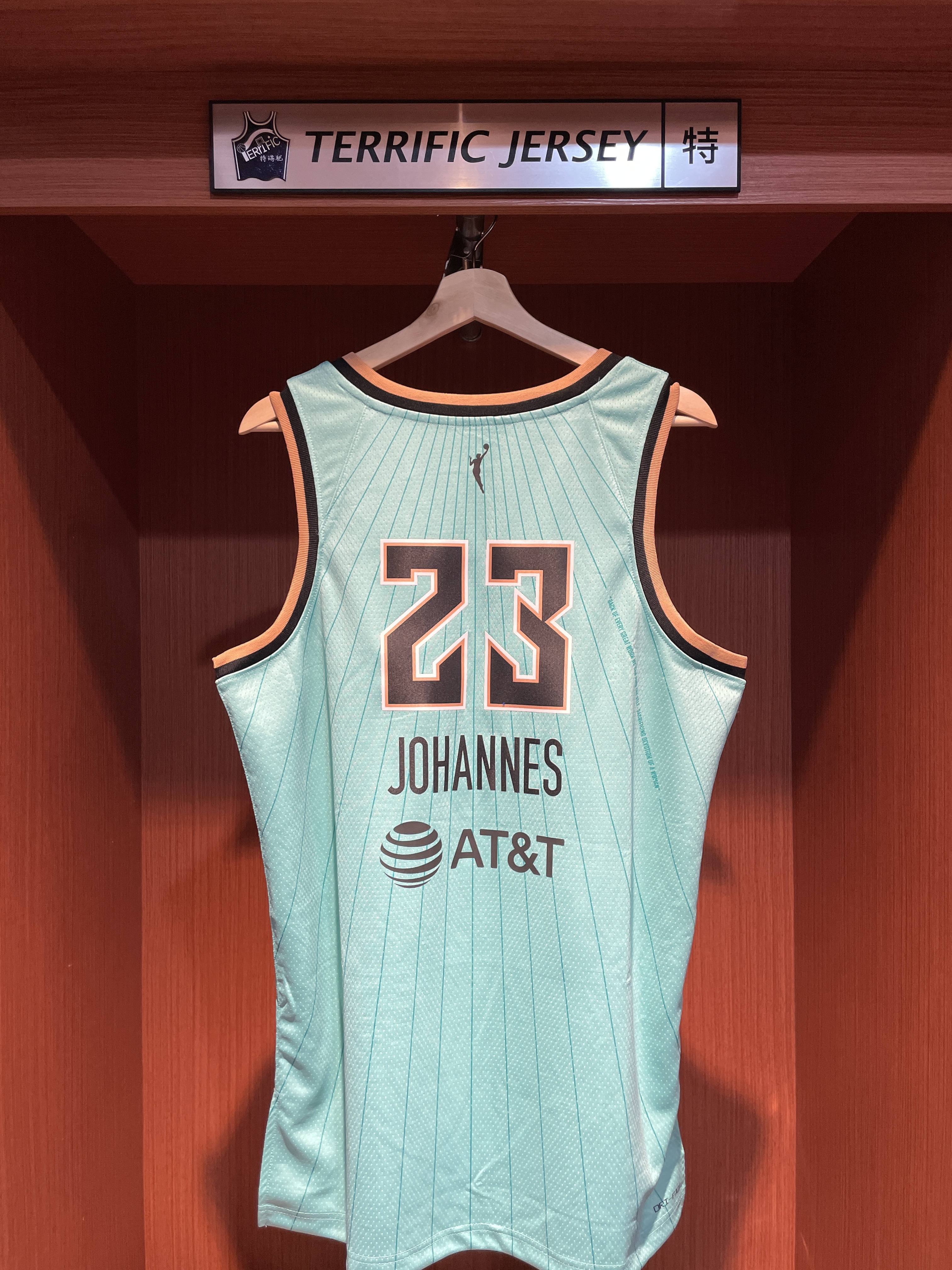 WNBA球衣 Marine Johannes 紐約自由人綠 Rebel  Nike Swingman 球迷版 熱轉印 含贊助商標 全新
