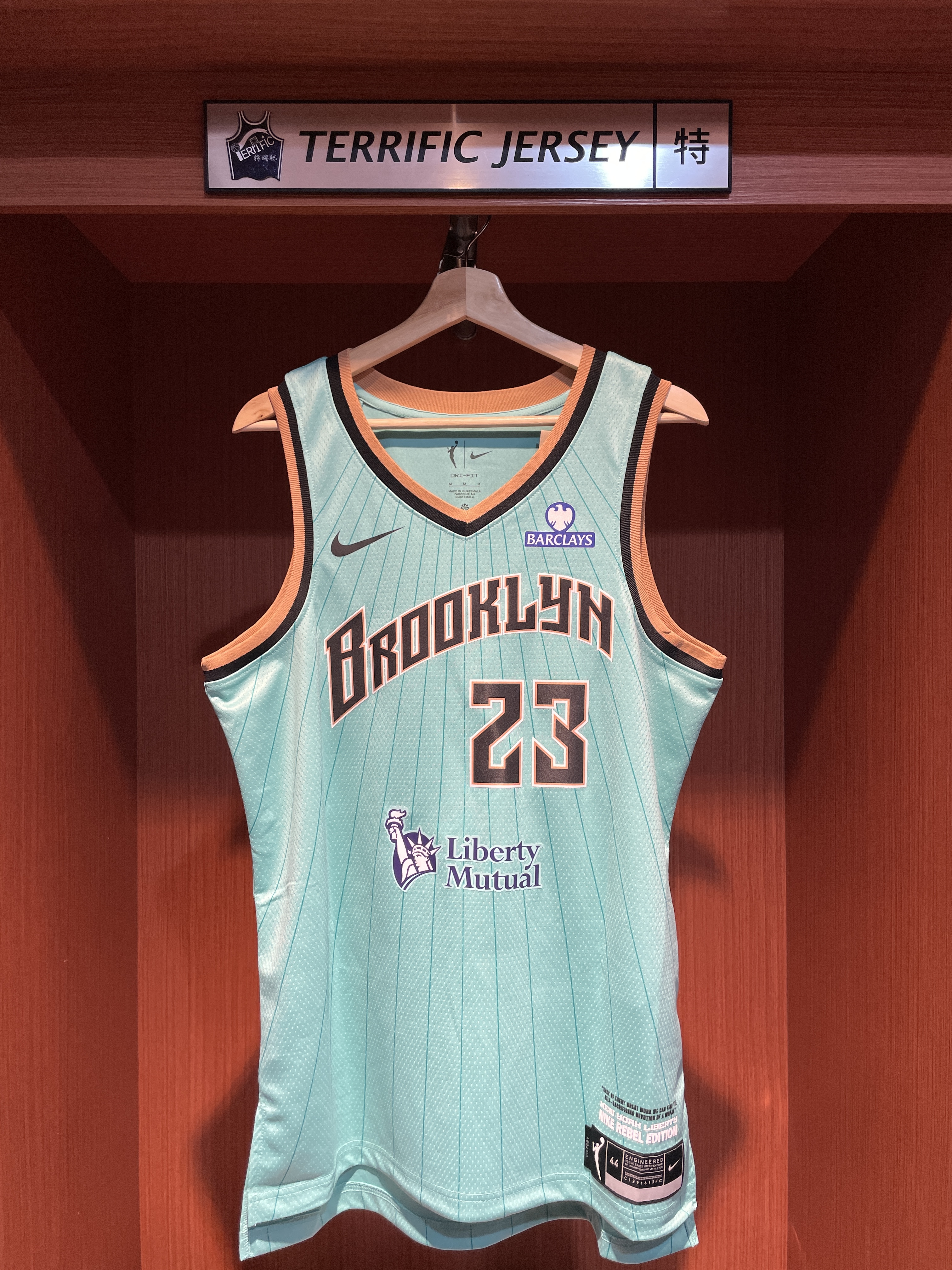 WNBA球衣 Marine Johannes 紐約自由人綠 Rebel  Nike Swingman 球迷版 熱轉印 含贊助商標 全新