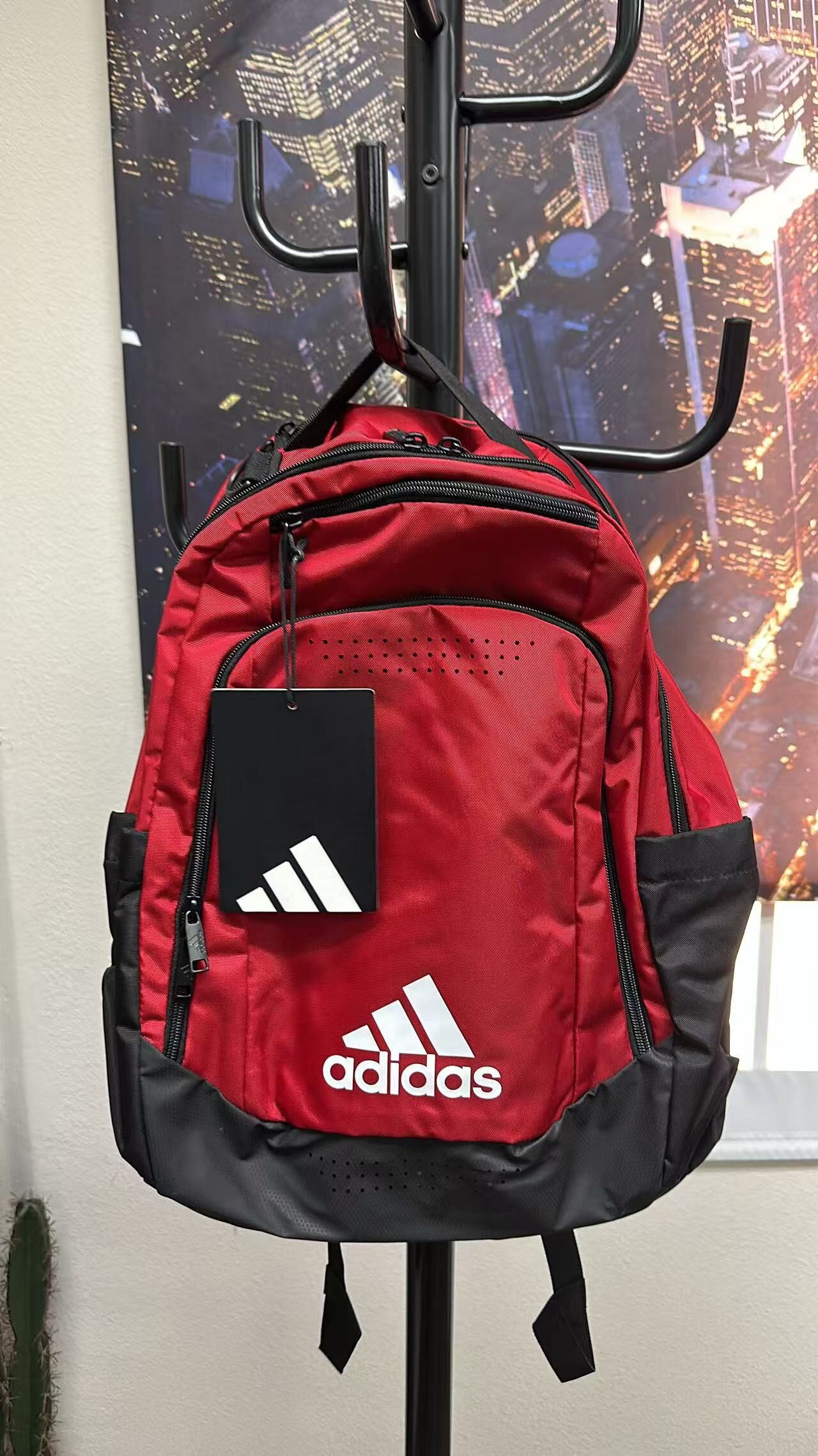 【直播】Adidas LX102319 雙肩背囊 (紅色)