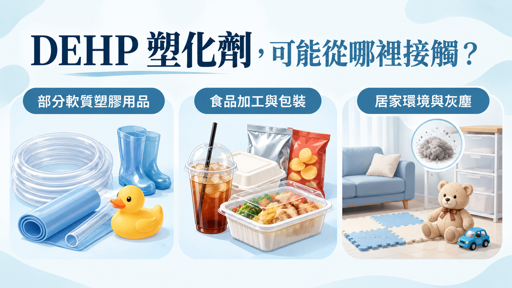DEHP塑化劑日常接觸來源