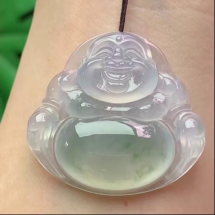 翡翠老坑冰種飄花佛公,天然翡翠A玉, 緬甸玉, Jade, Jadeite