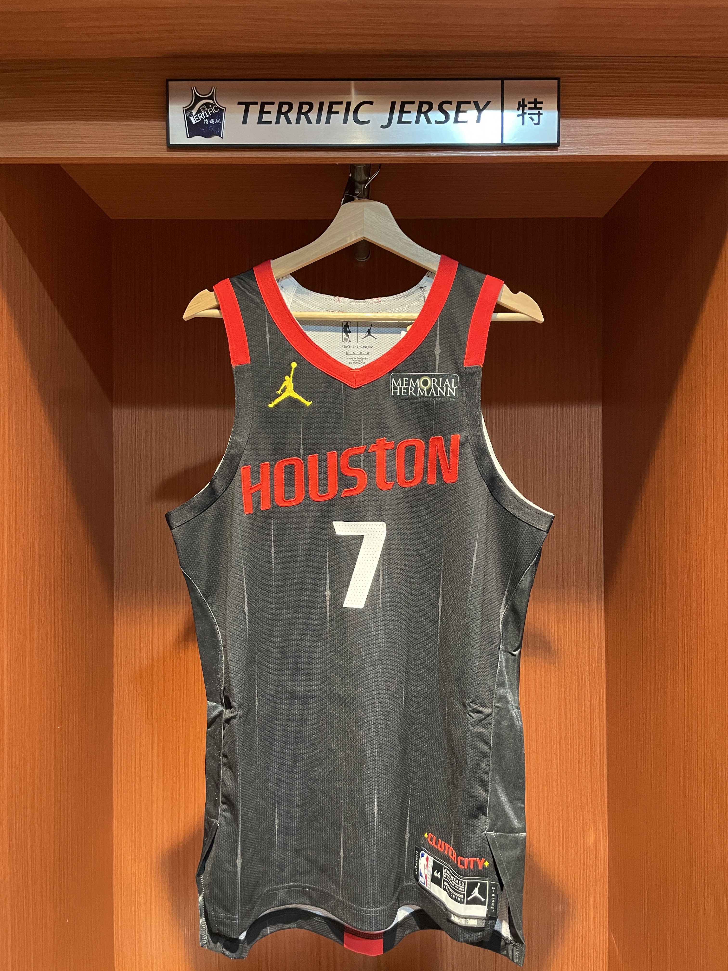 NBA球衣 Kevin Durant 休士頓火箭黑 26-27 Statement Jordan Authentic 球員版 電繡 含贊助商標 全新
