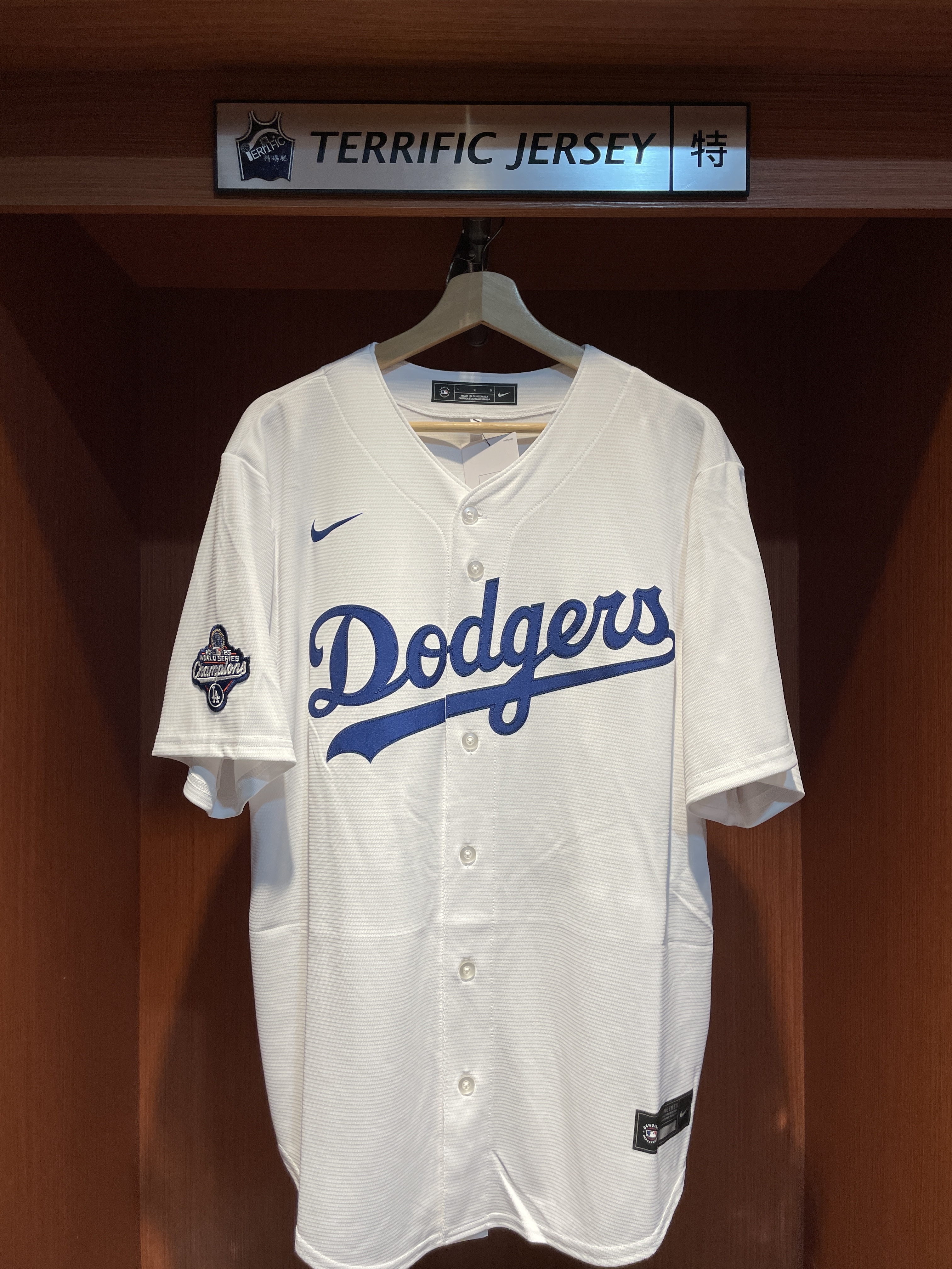 MLB球衣 Clayton Kershaw 洛杉磯道奇白 冠軍臂章 冠軍 24-25 Nike Replica Player Name Jersey 球迷版 熱轉印 全新