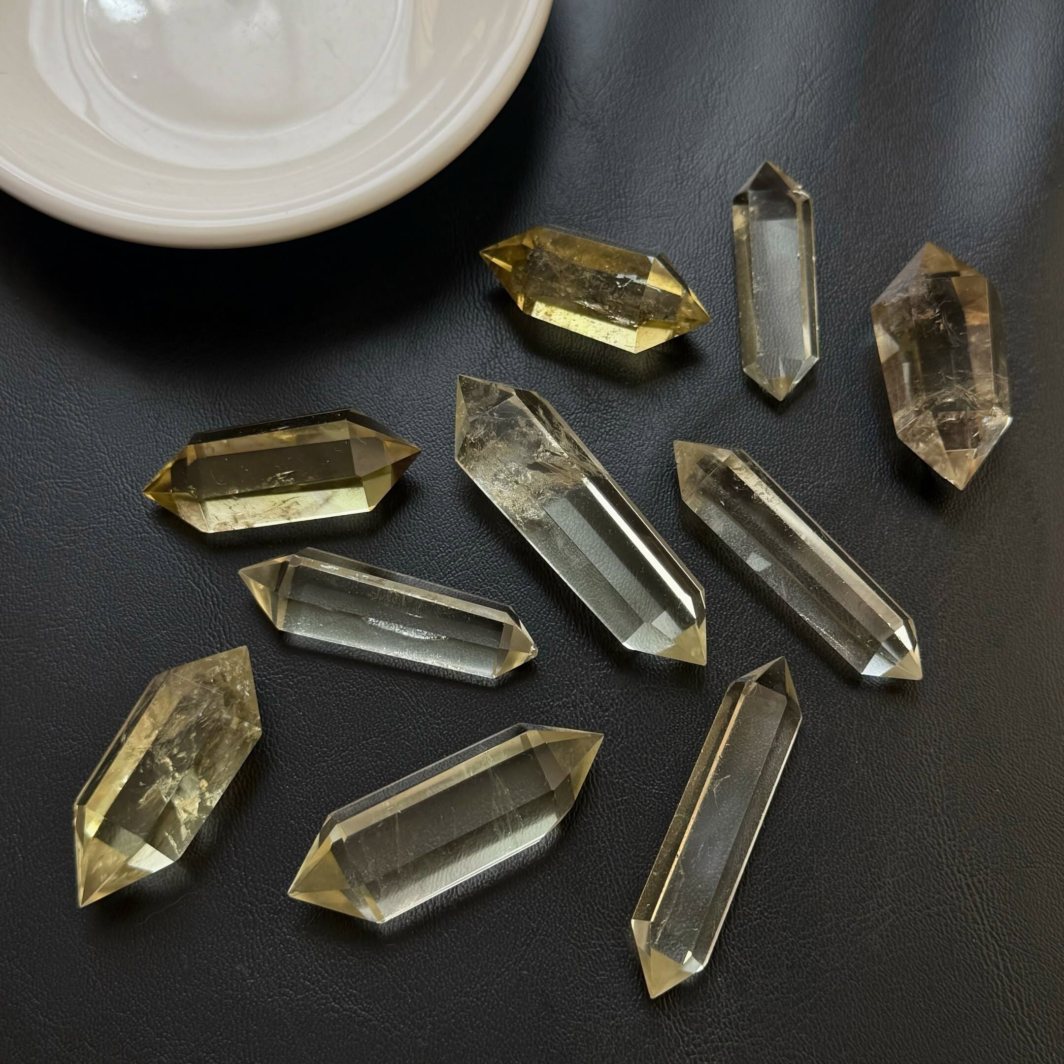 [原石] 黃水晶 雙尖