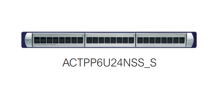R547 Cat 6類, UTP 24埠配線架, VDIB17366U*預裝模塊(ACTPP6U24NSS_S)