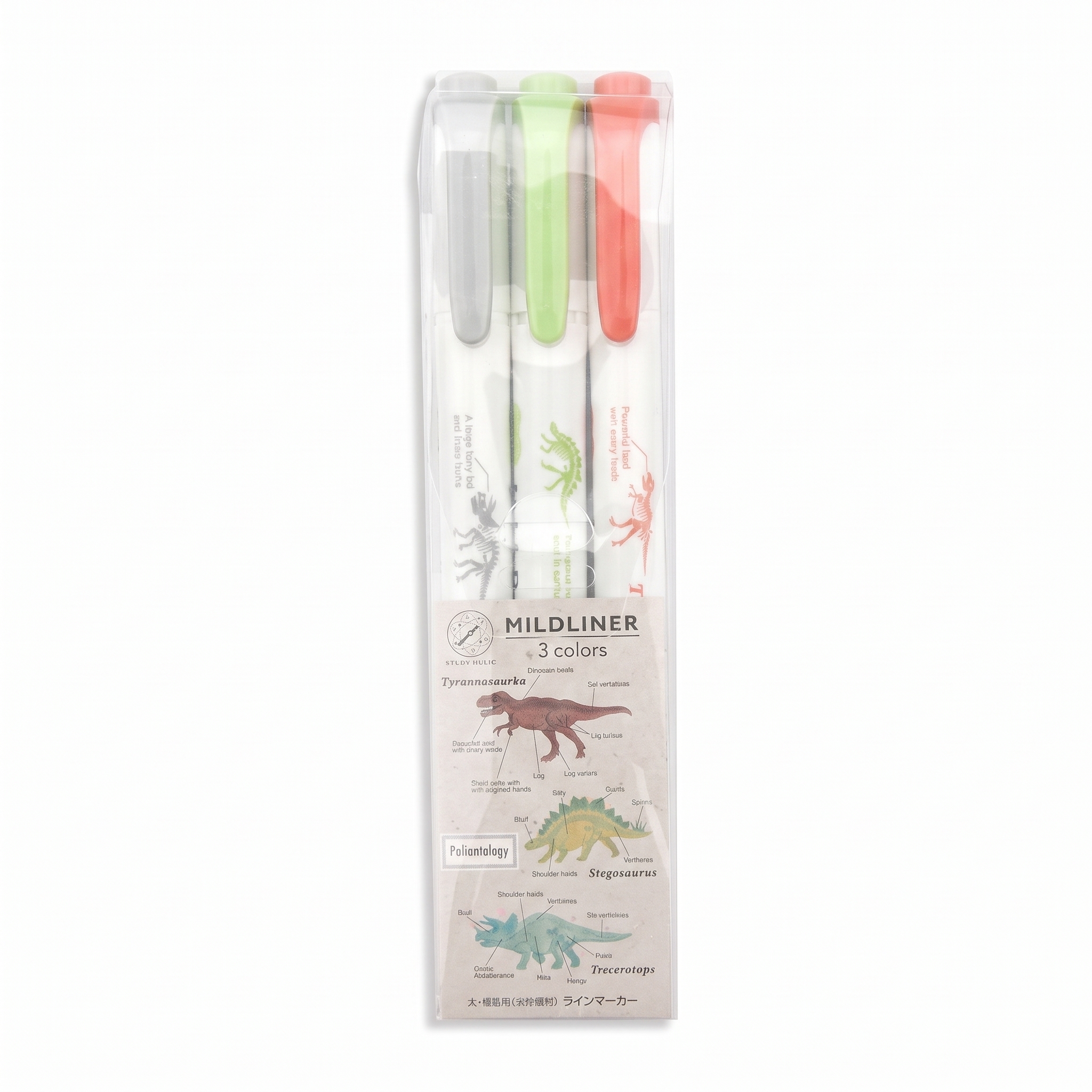 Dino Limited🦖Zebra Mildliner Highlighter 3-Color Set WKT7 Series