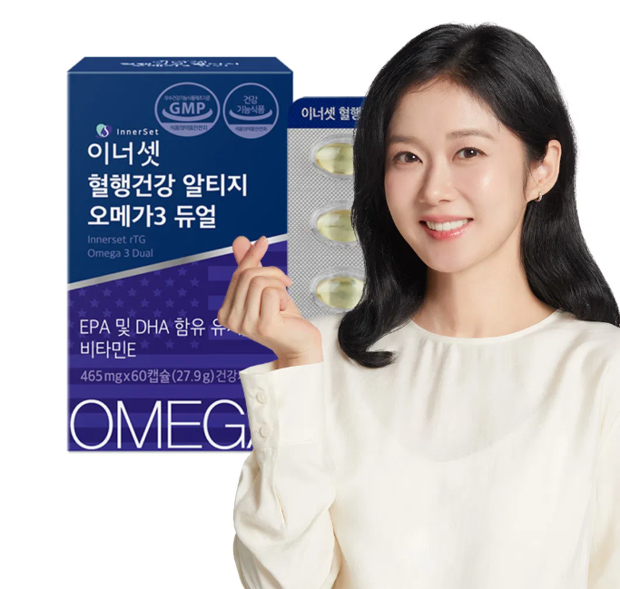 GG005 韓國 Huons N｜InnerSet 血管健康第三代 rTG Omega-3 雙效魚油膠囊 60粒 *4盒（買3送1套裝）Exp: 27.10.14