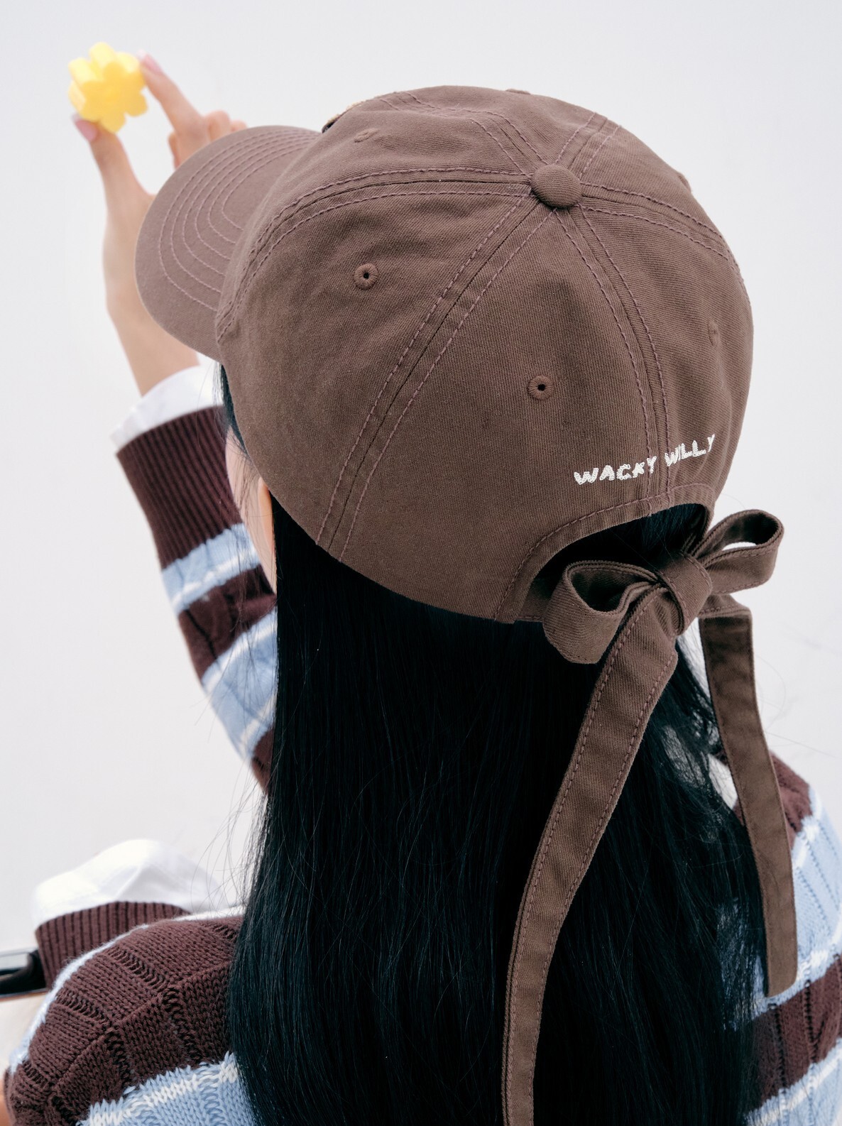 韓國代購｜Ｗacky Willy Vintage Slim-Fit Baseball Cap 蝴蝶結帽 (2 Colours)
