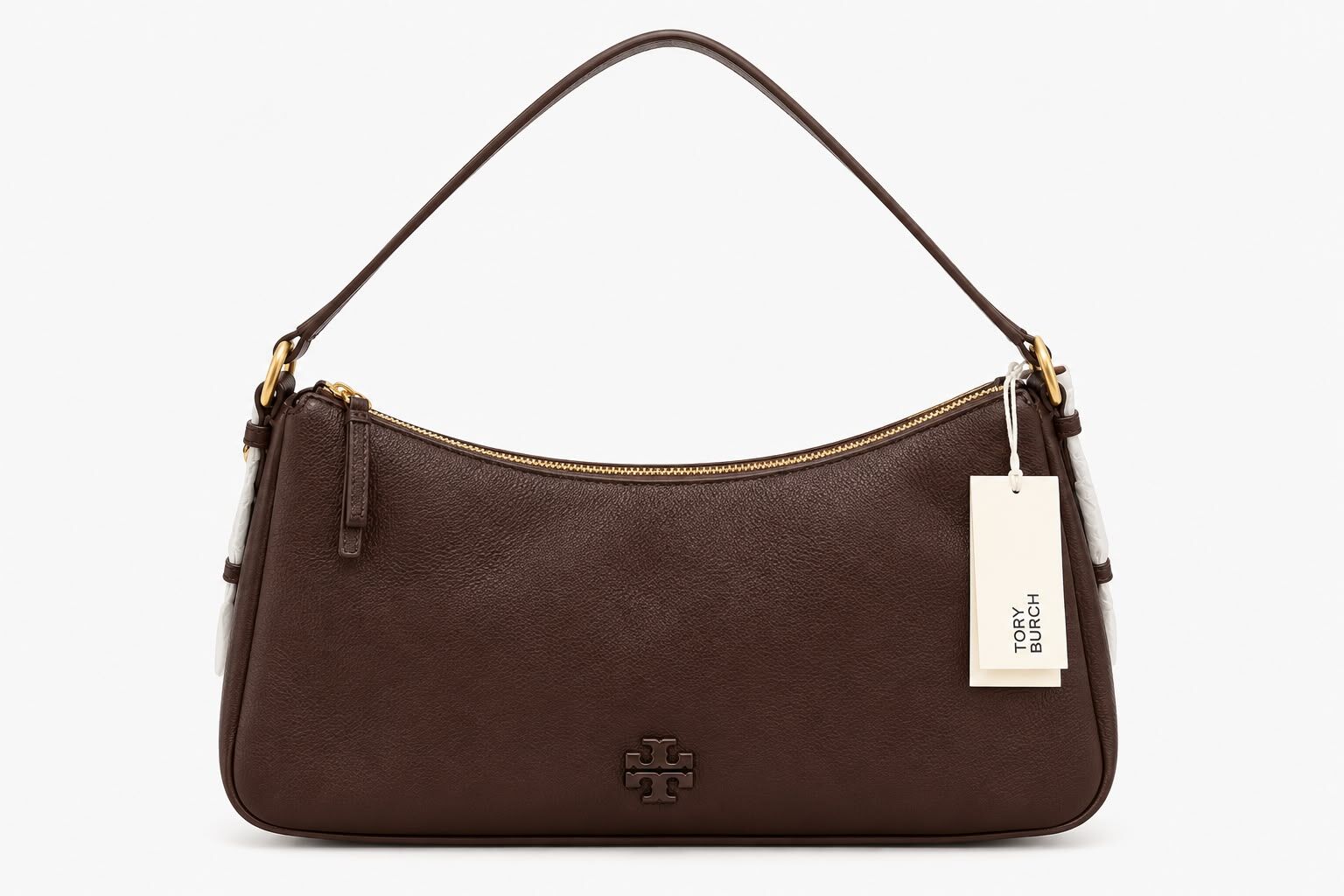 【直播】Tory Burch LX1023910 荔枝紋腋下包(深啡色)
