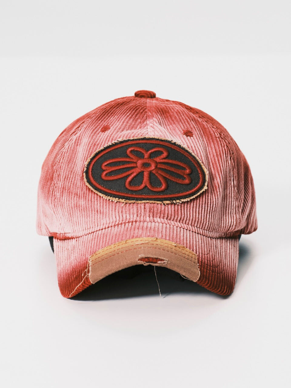 ANOWHEREMAN｜Patched Corduroy Cap (Red)