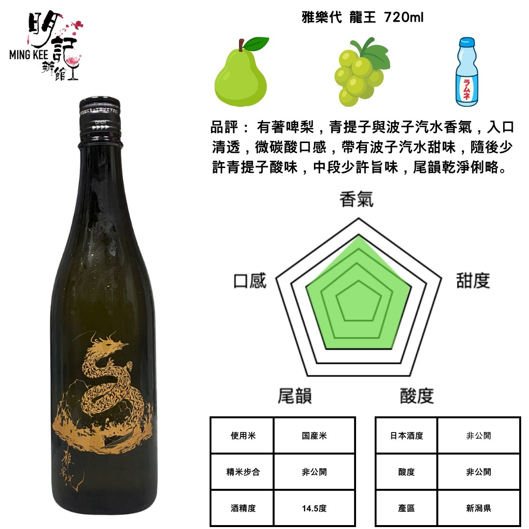 雅樂代 龍王 720ml
