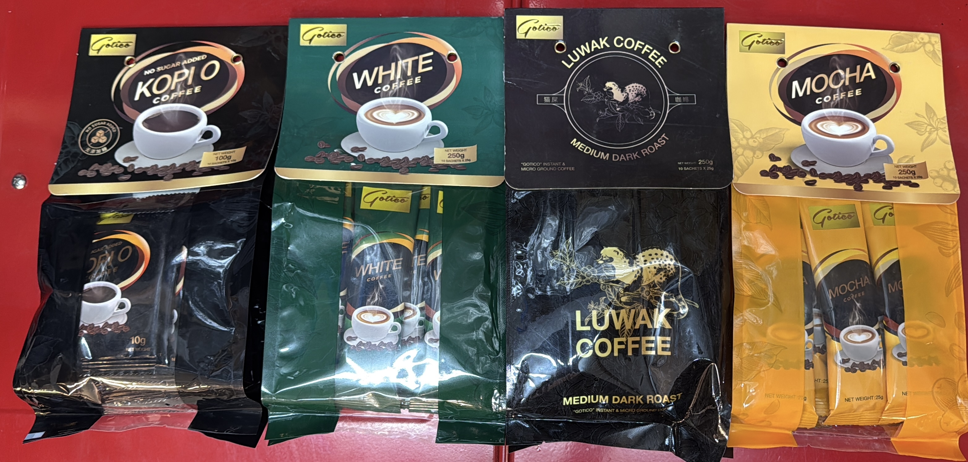 馬來西亞 GOTICO MOCHA 咖啡 250g 10條（H2610 PB980）
